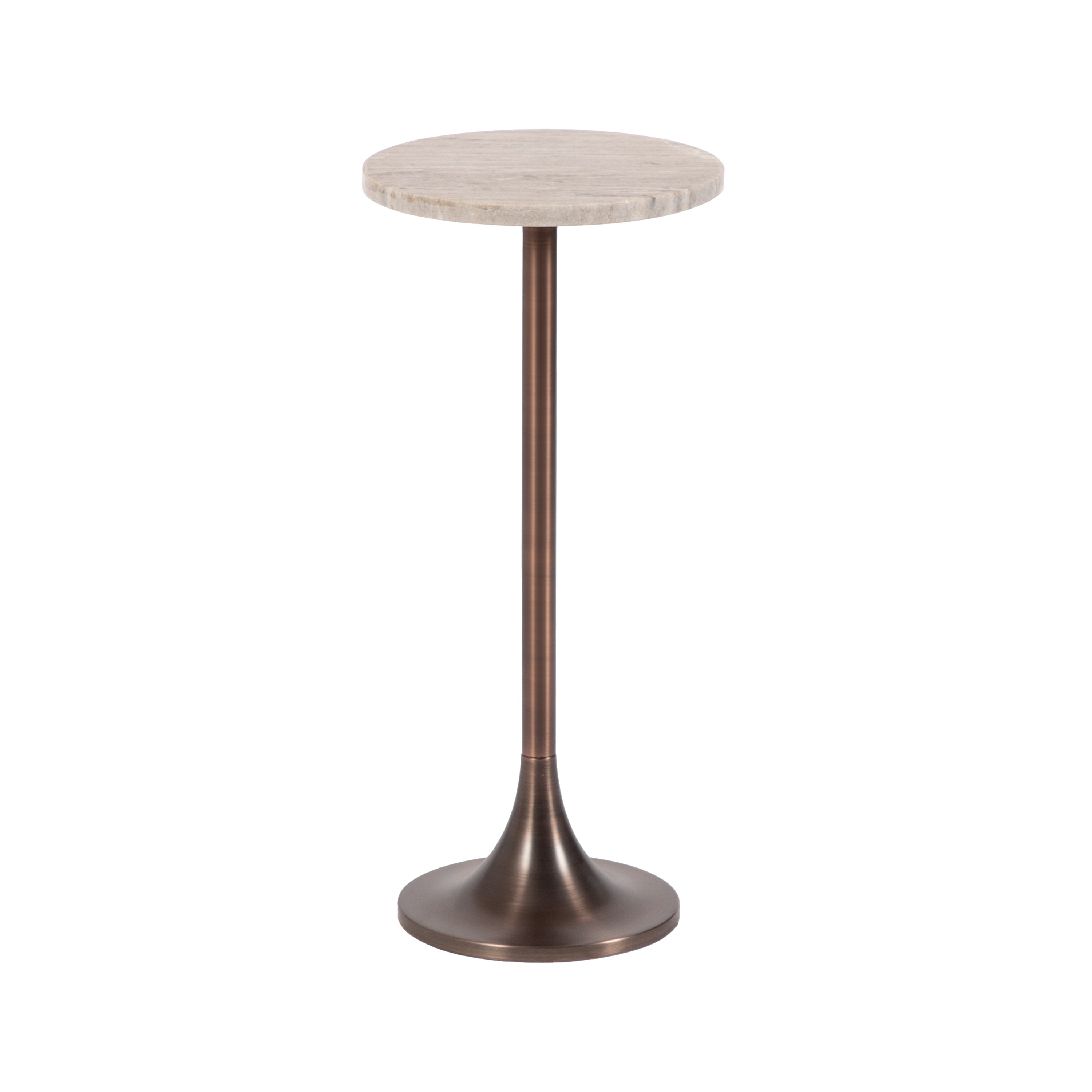 Drink Table Beige Bronze 10x10x22 1
