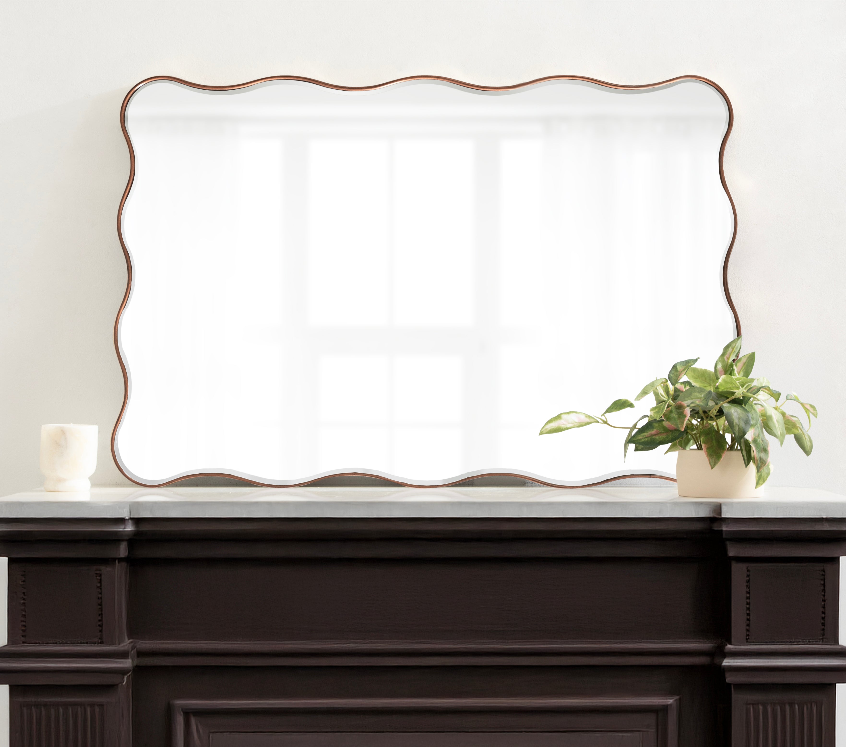 Viona Rectangle Scalloped Mirror