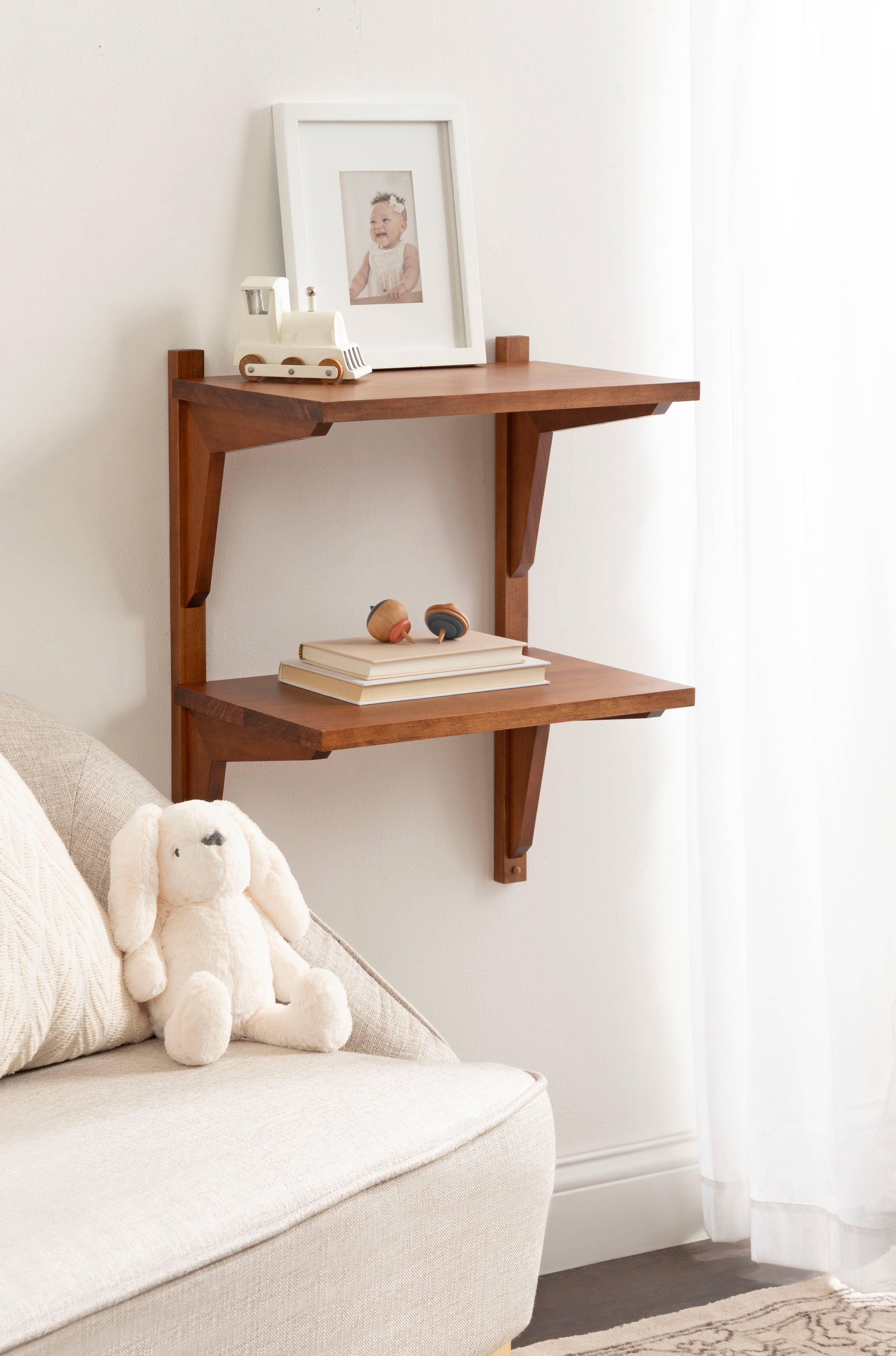 Accent Shelf Walnut Brown 18x12x24 6