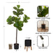 Faux Tree Black Rustic Brown 4.5' 2