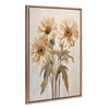 Sylvie Beaded Soft Sunflowers Framed Canvas by The Creative Bunch Studio