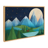 Sylvie Moonlight Mountains Bear Lake Framed Canvas by Carey Copeland