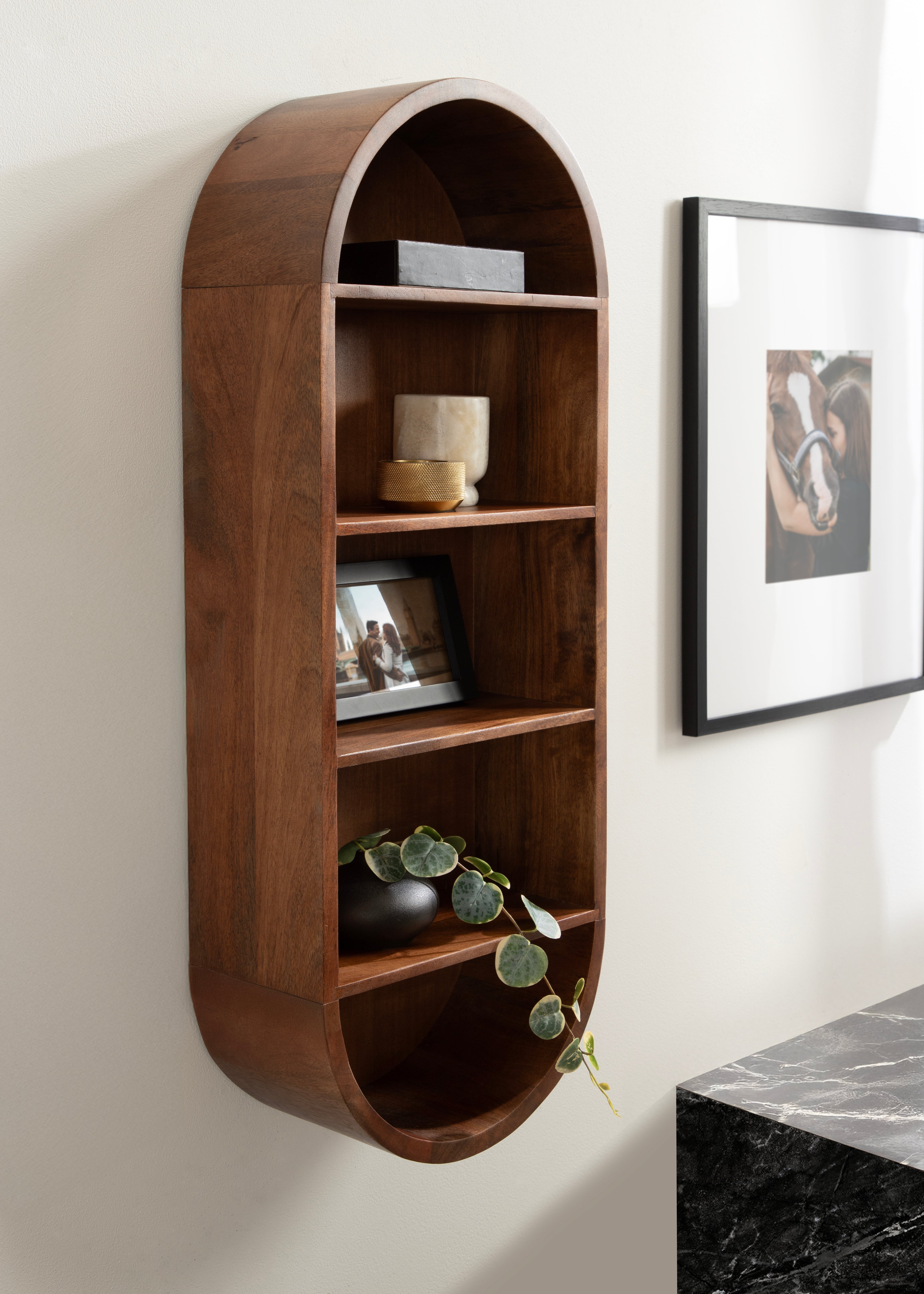 Accent Shelf Walnut Brown 13x33 6