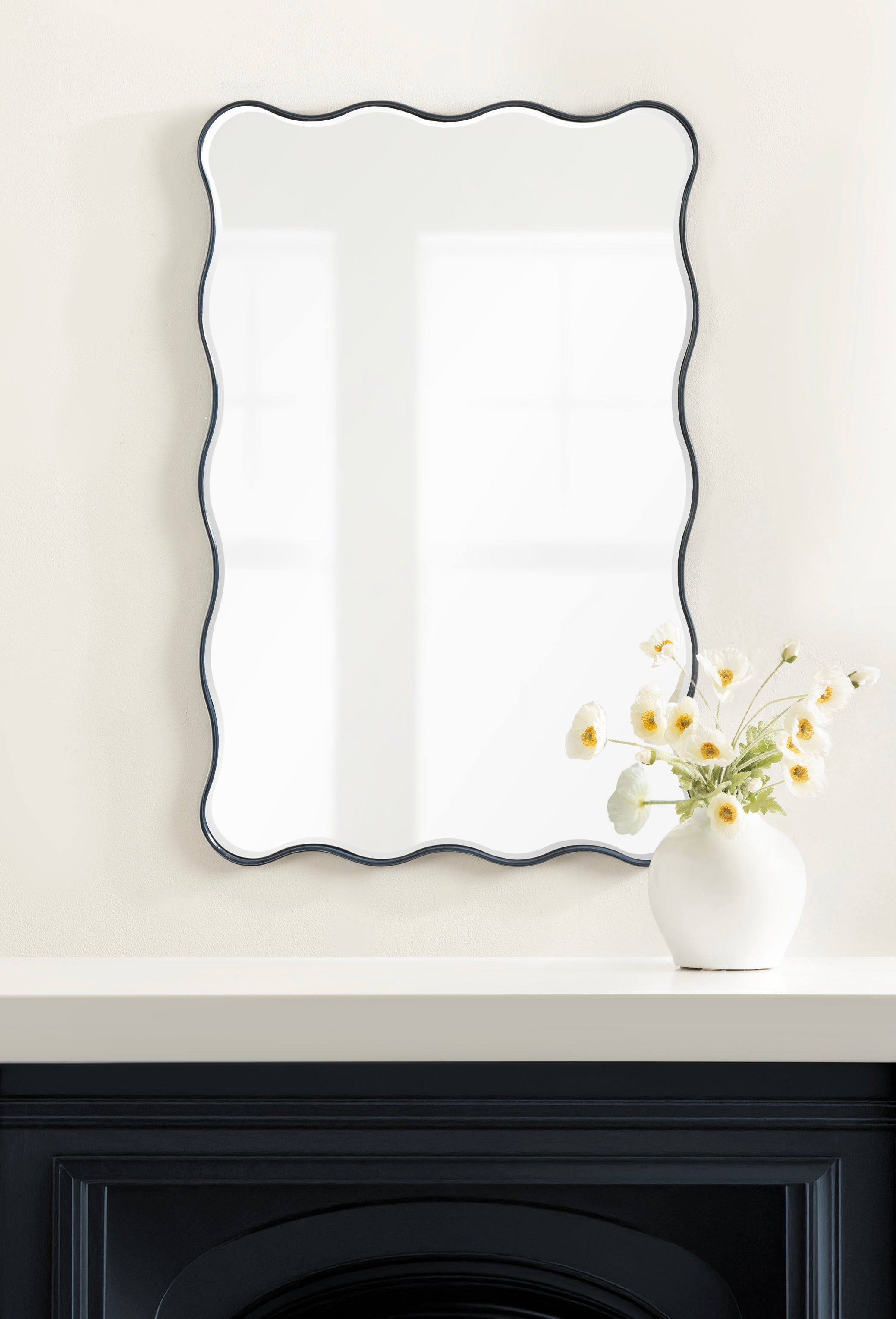 Viona Rectangle Scalloped Mirror