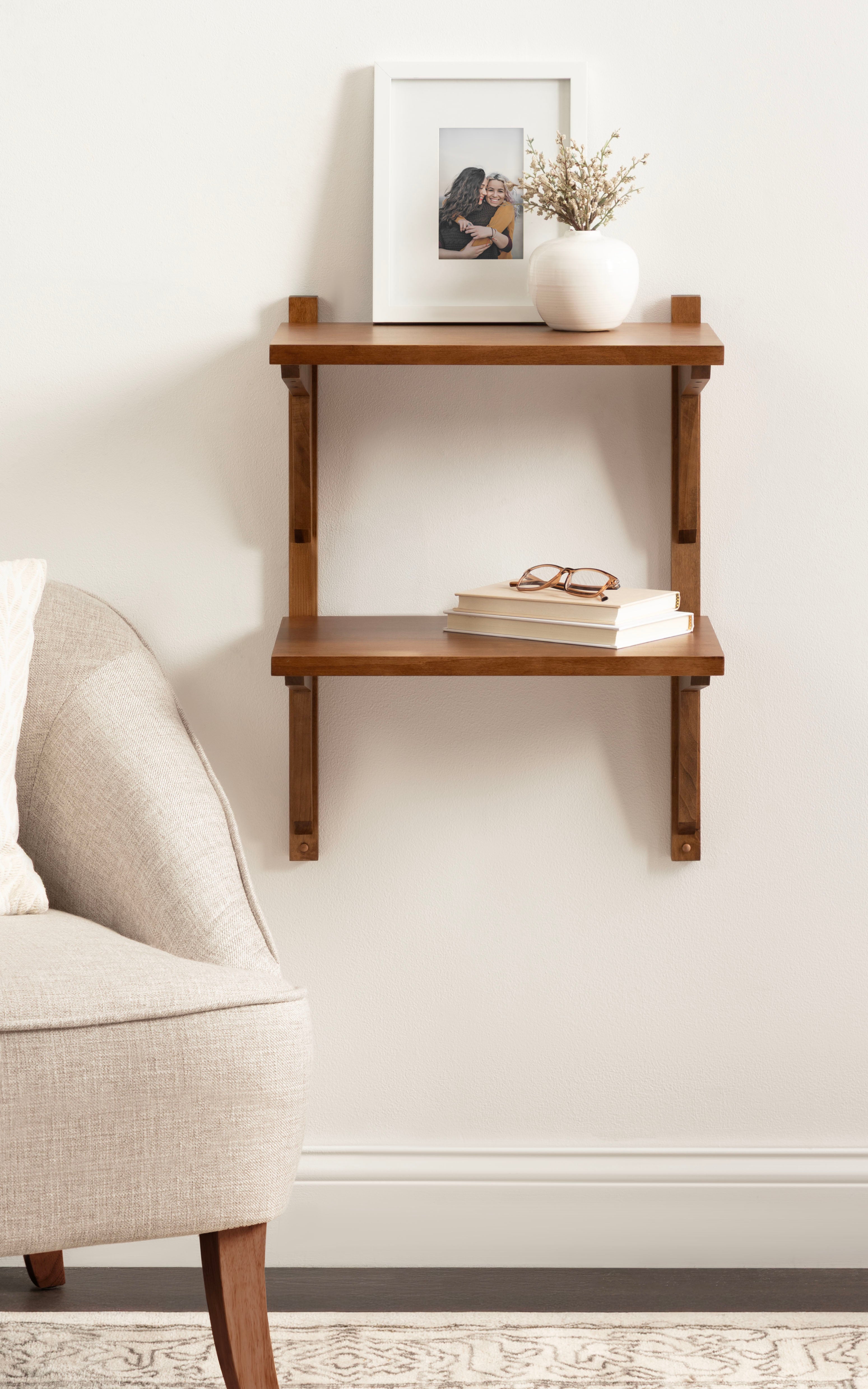 Accent Shelf Rustic Brown 18x12x24 6