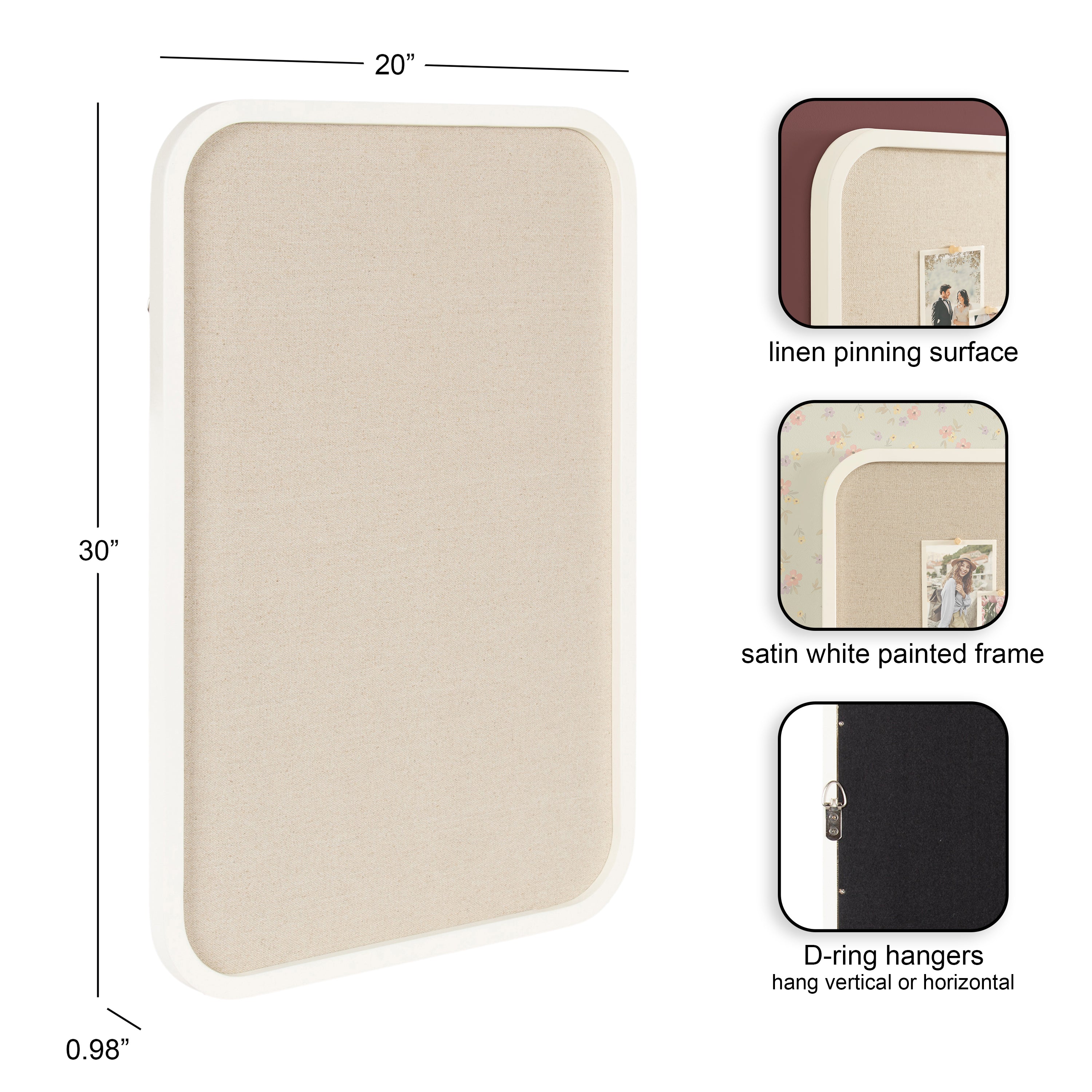 Pinboard White 20x30 2