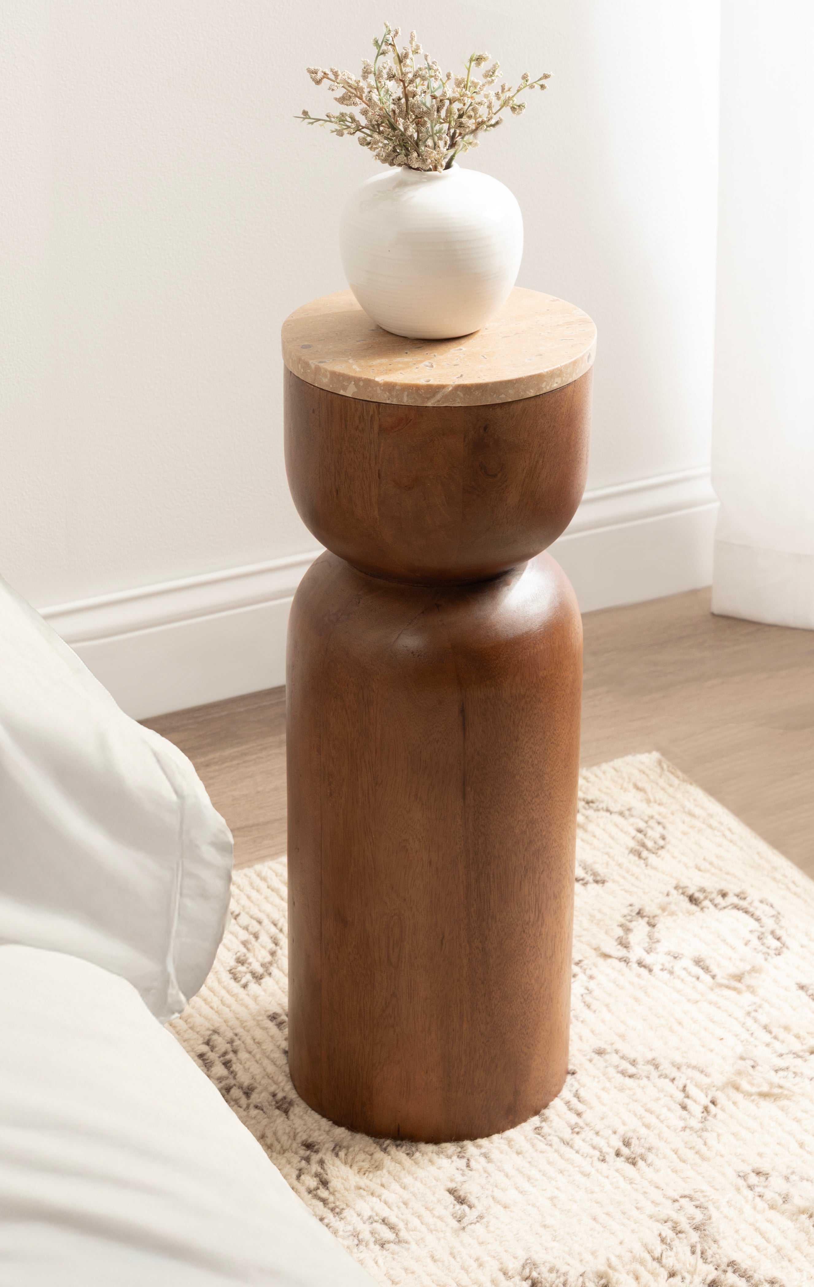 Drink Table Walnut Brown 8x8x22 7