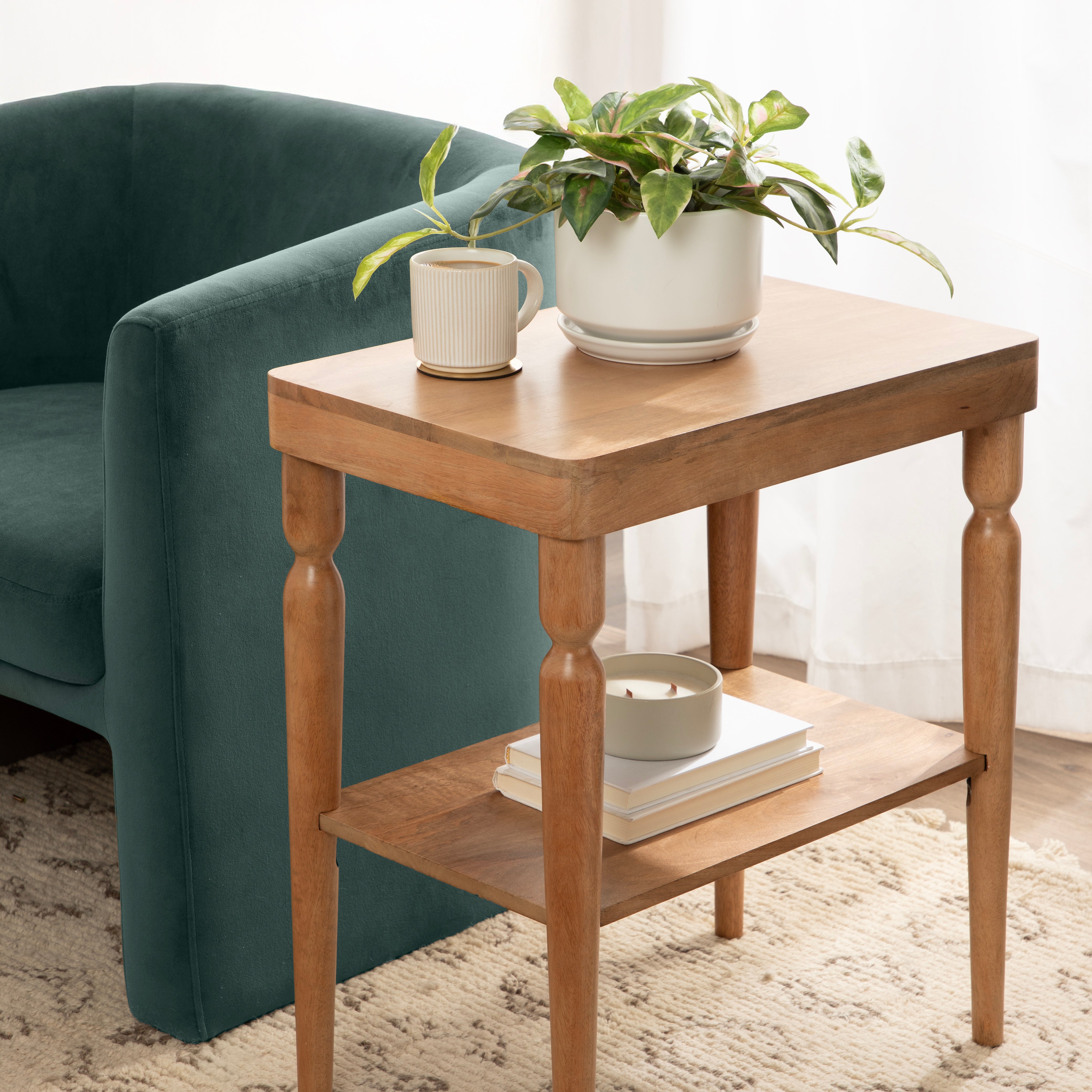 Side Table 22x14x26 Natural 6