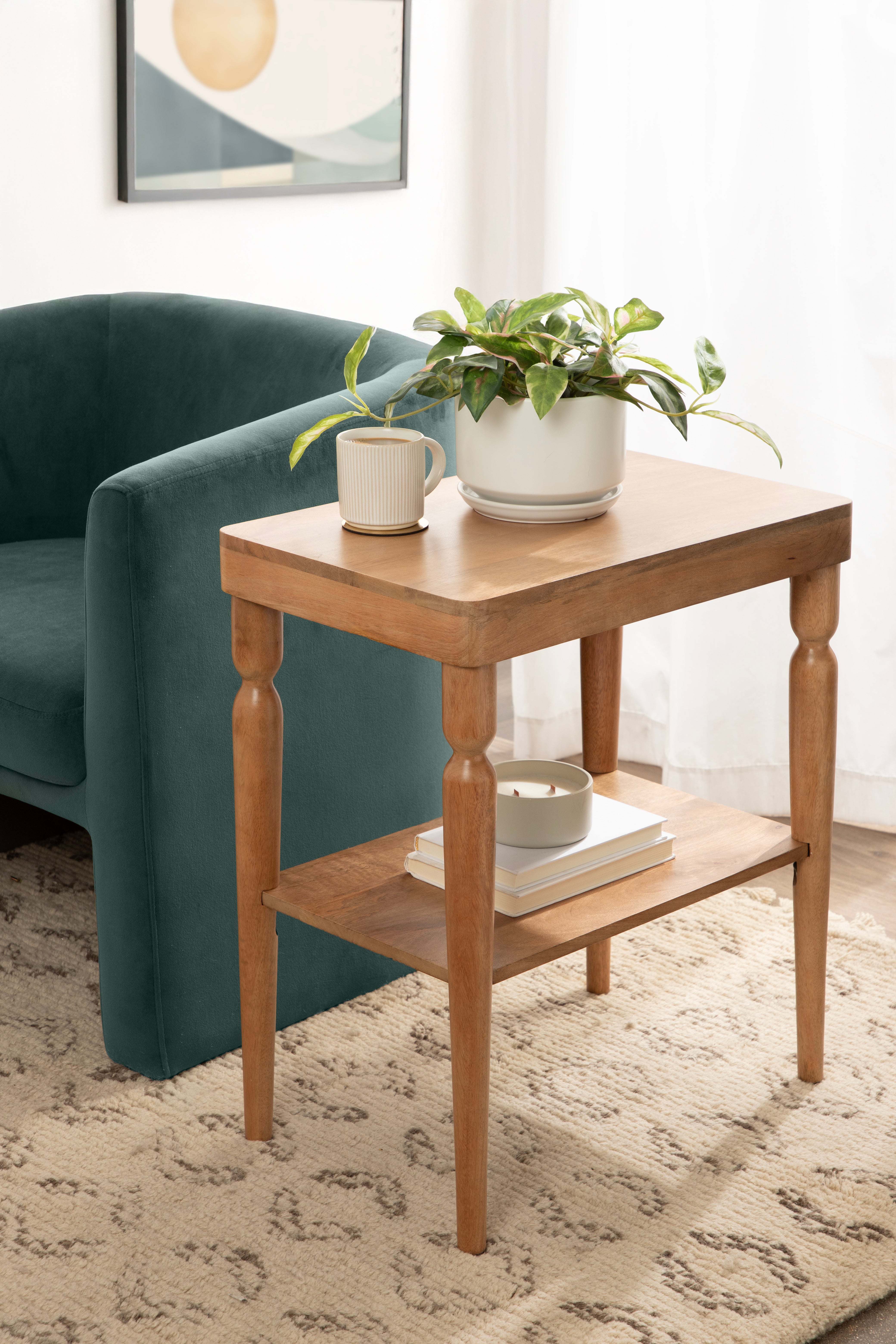 Side Table 22x14x26 Natural 6