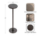 Drink Table Pewter 7x7x22 2