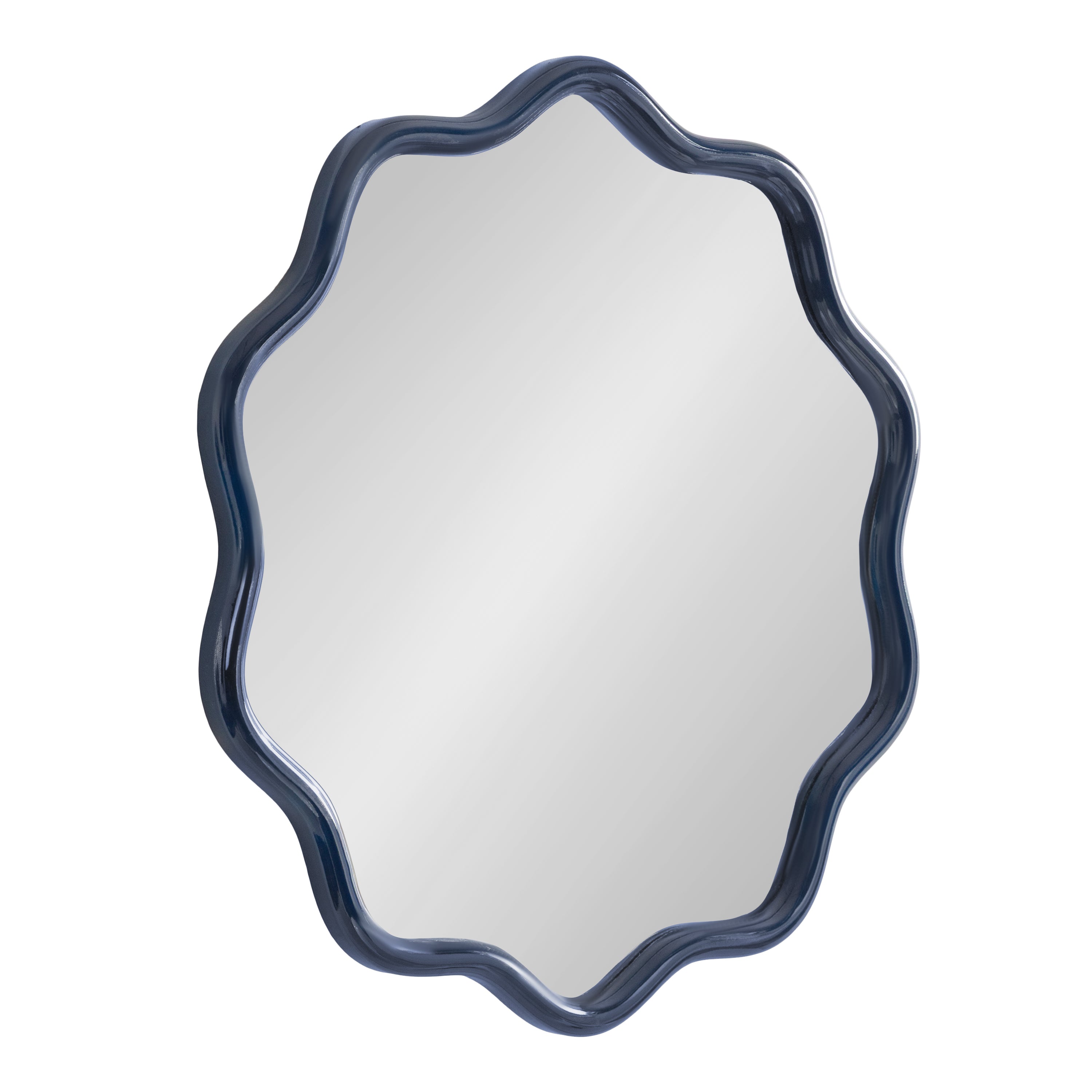 Scallop Mirror 26x26 Navy Blue 1