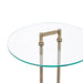 Side Table Clear Gold 16x16x24 3