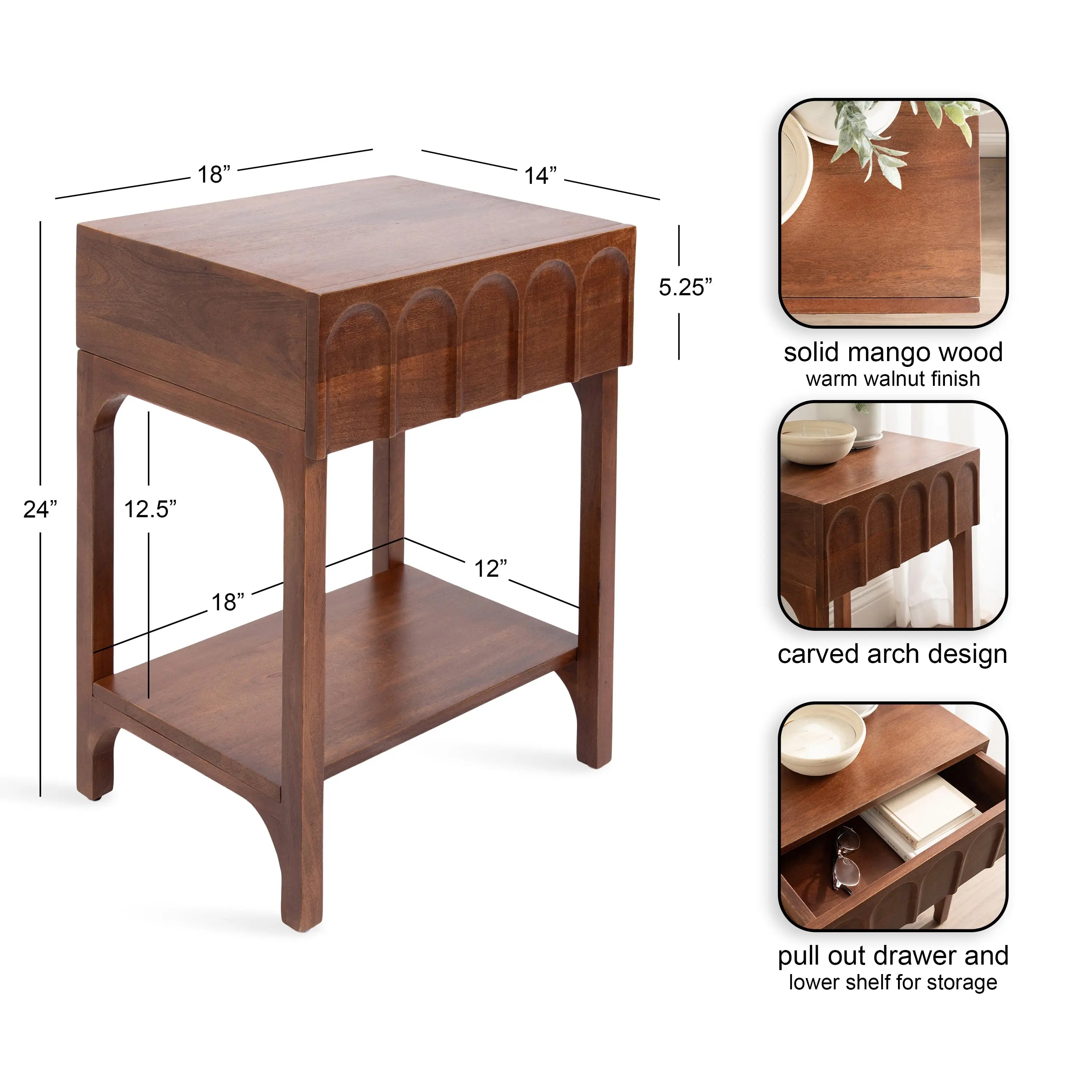 Archvale Wood Side Table