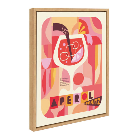 Sylvie MCM Aperol Spritz Framed Canvas by Rachel Lee