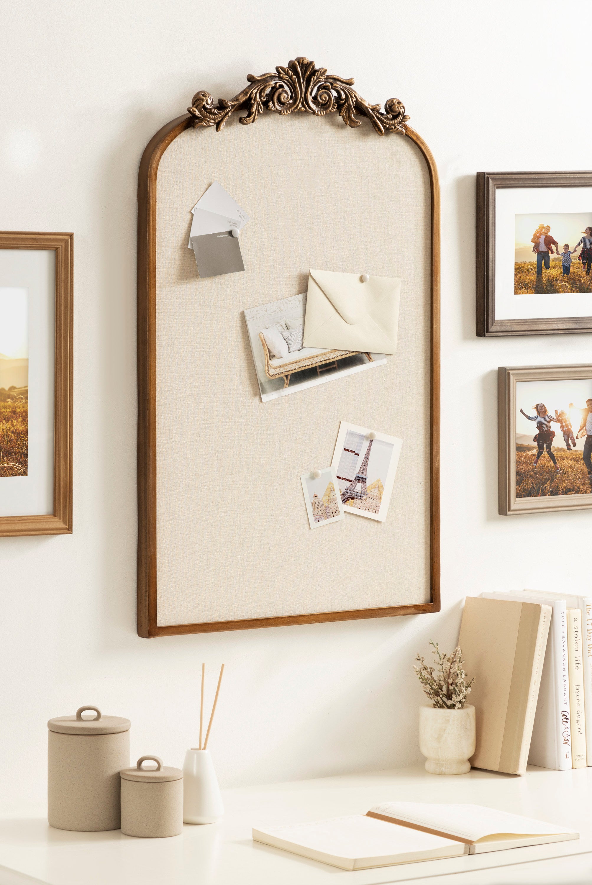 Kate and Laurel Arendahl Vintage Decorative Arched Pinboard, 19 x 31 ...