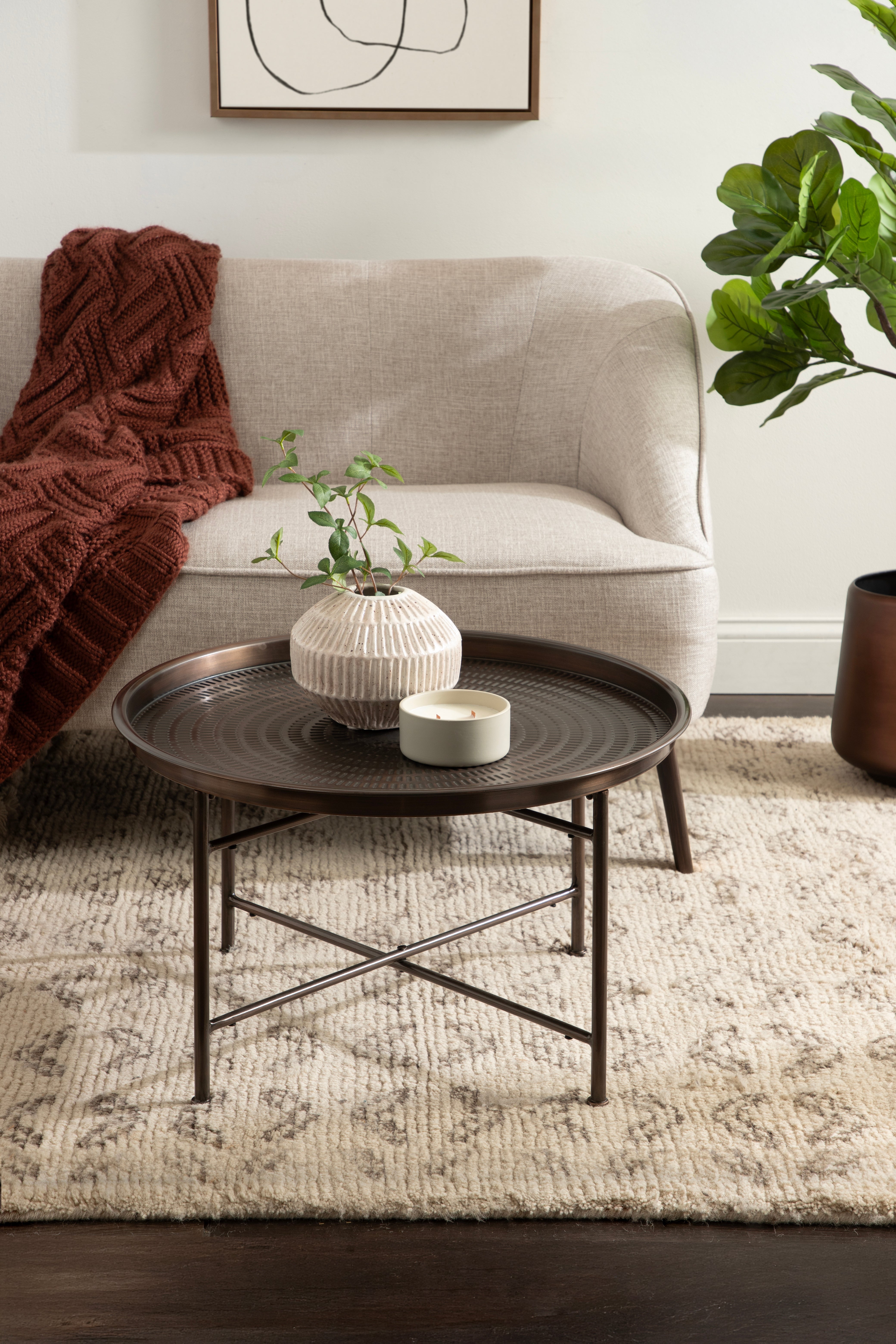 Mahdavi Round Metal Coffee Table