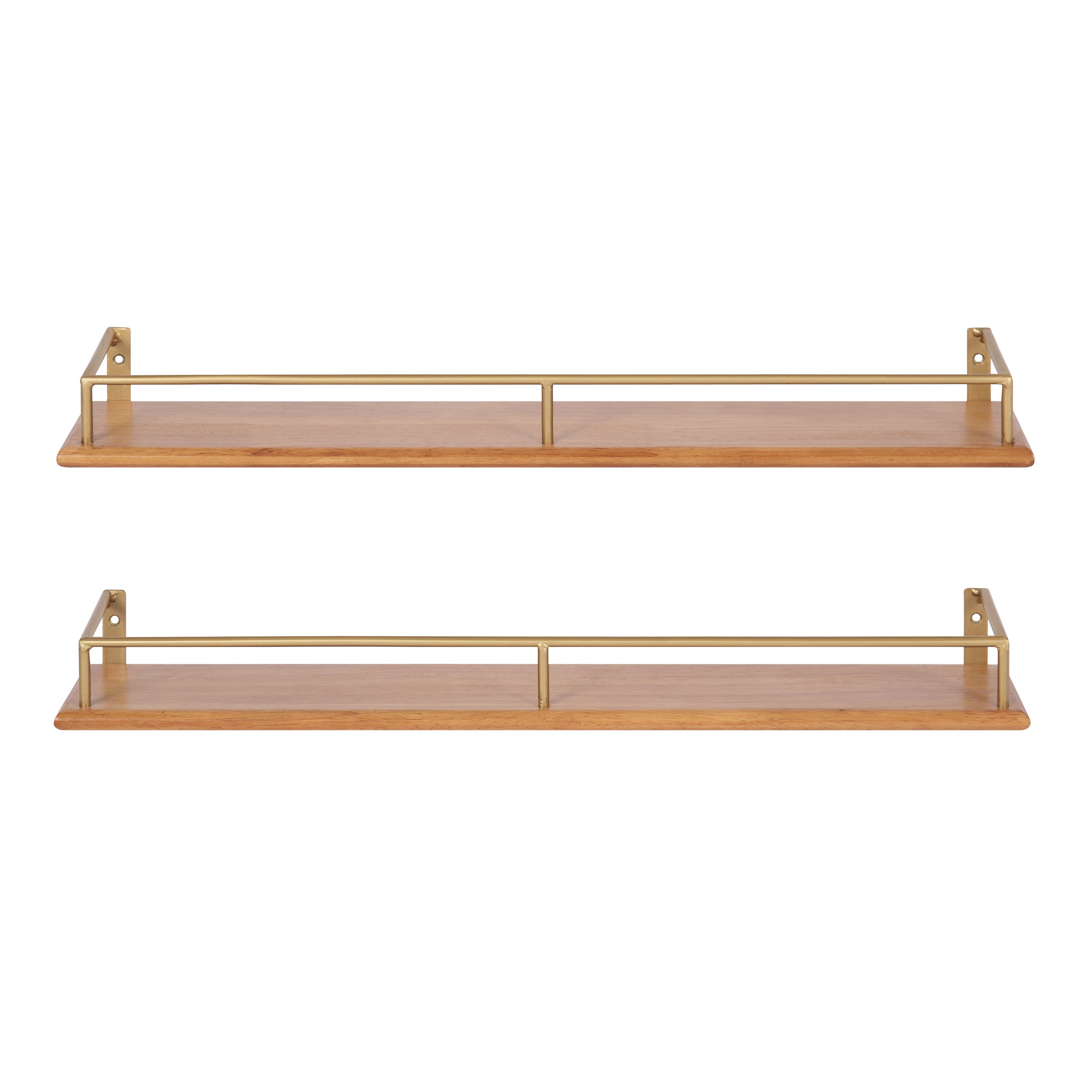 Floating Shelf 2pk 24" Natural Gold 4