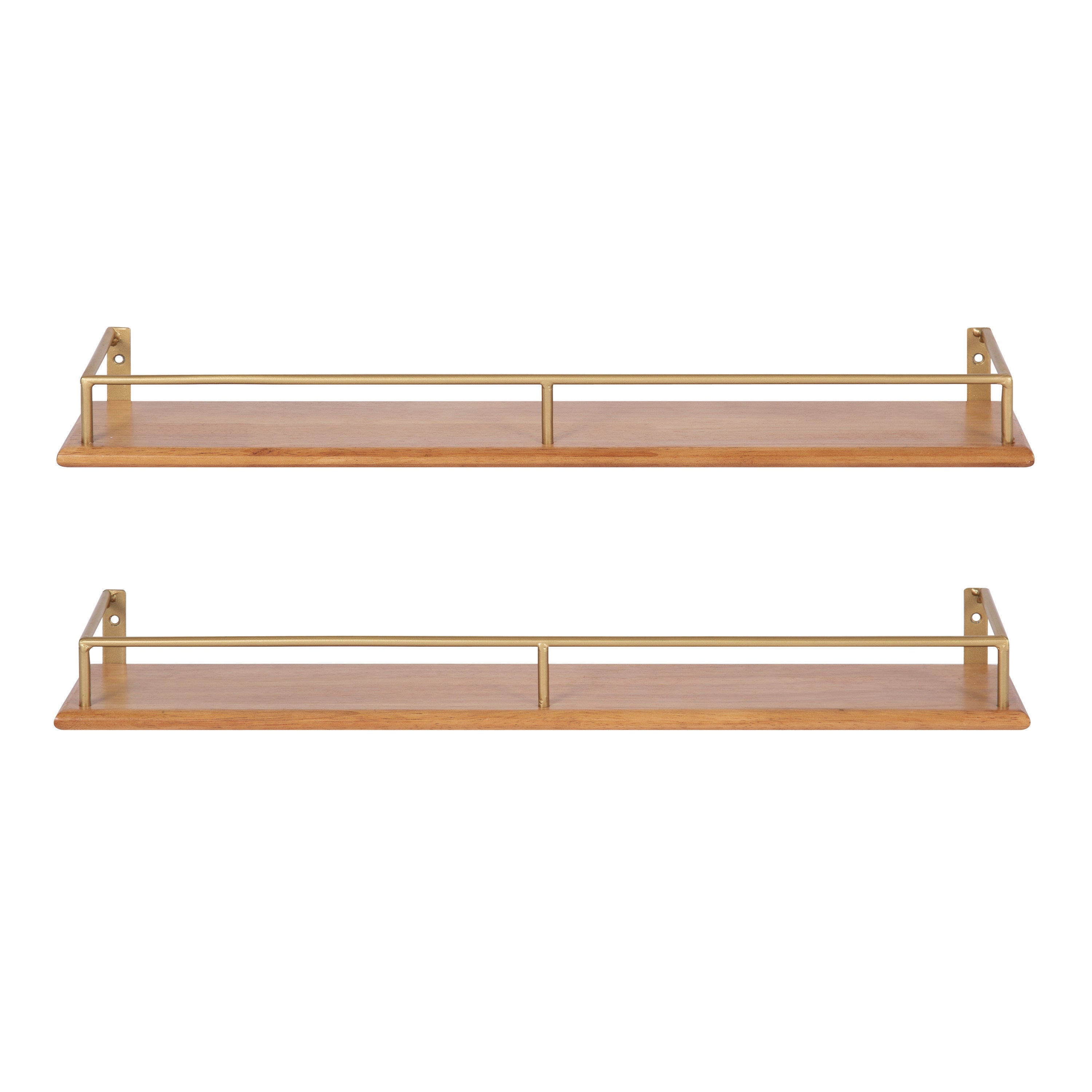 Floating Shelf 2pk 24" Natural Gold 4