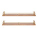 Floating Shelf 2pk 24" Natural Gold 4