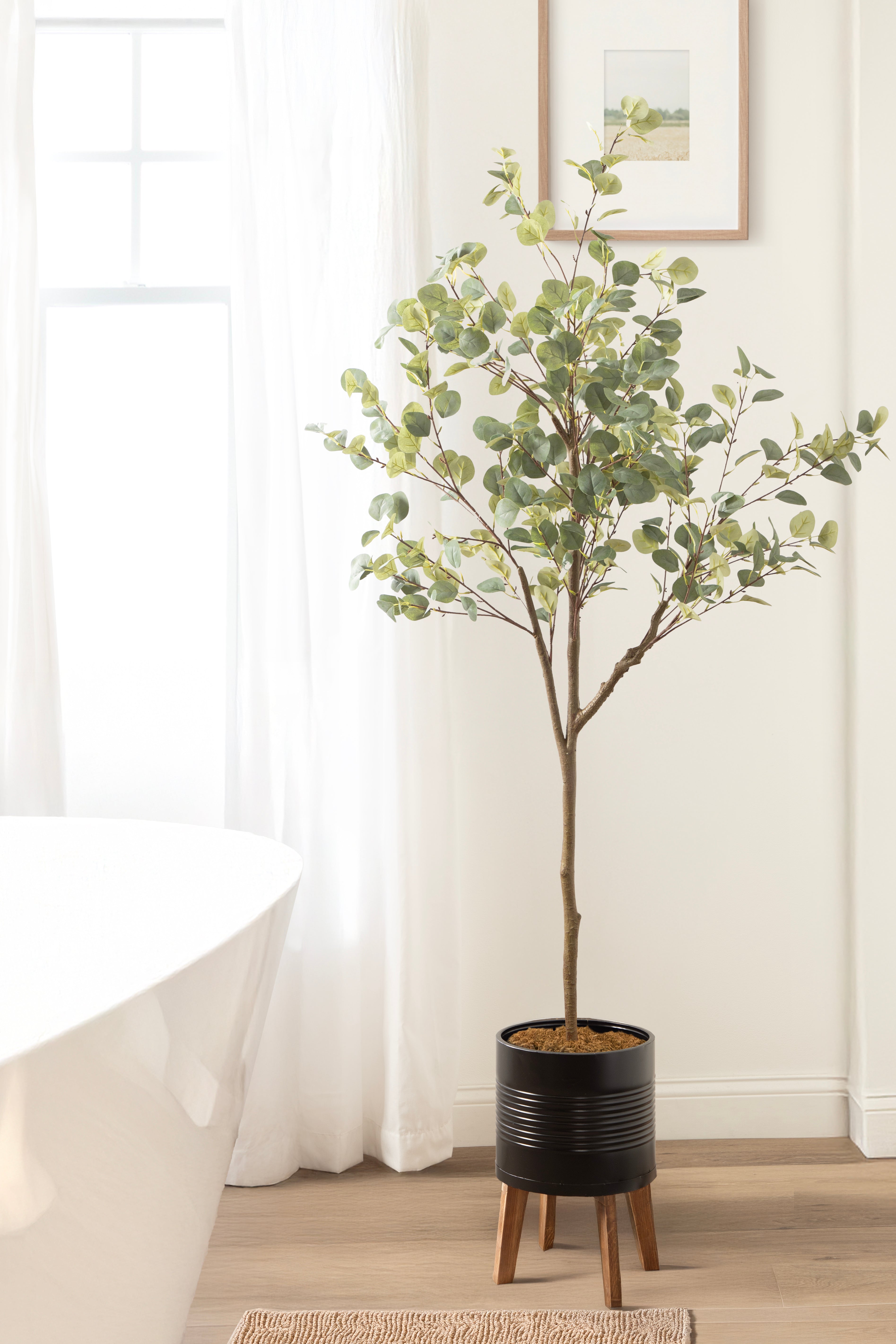 Faux Tree Black Rustic Brown 6.5' 7