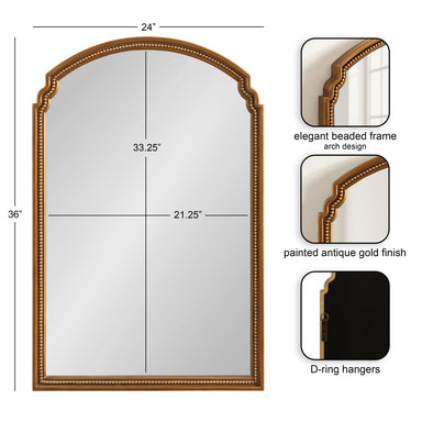 Arch Mirror 24x36 Gold 2