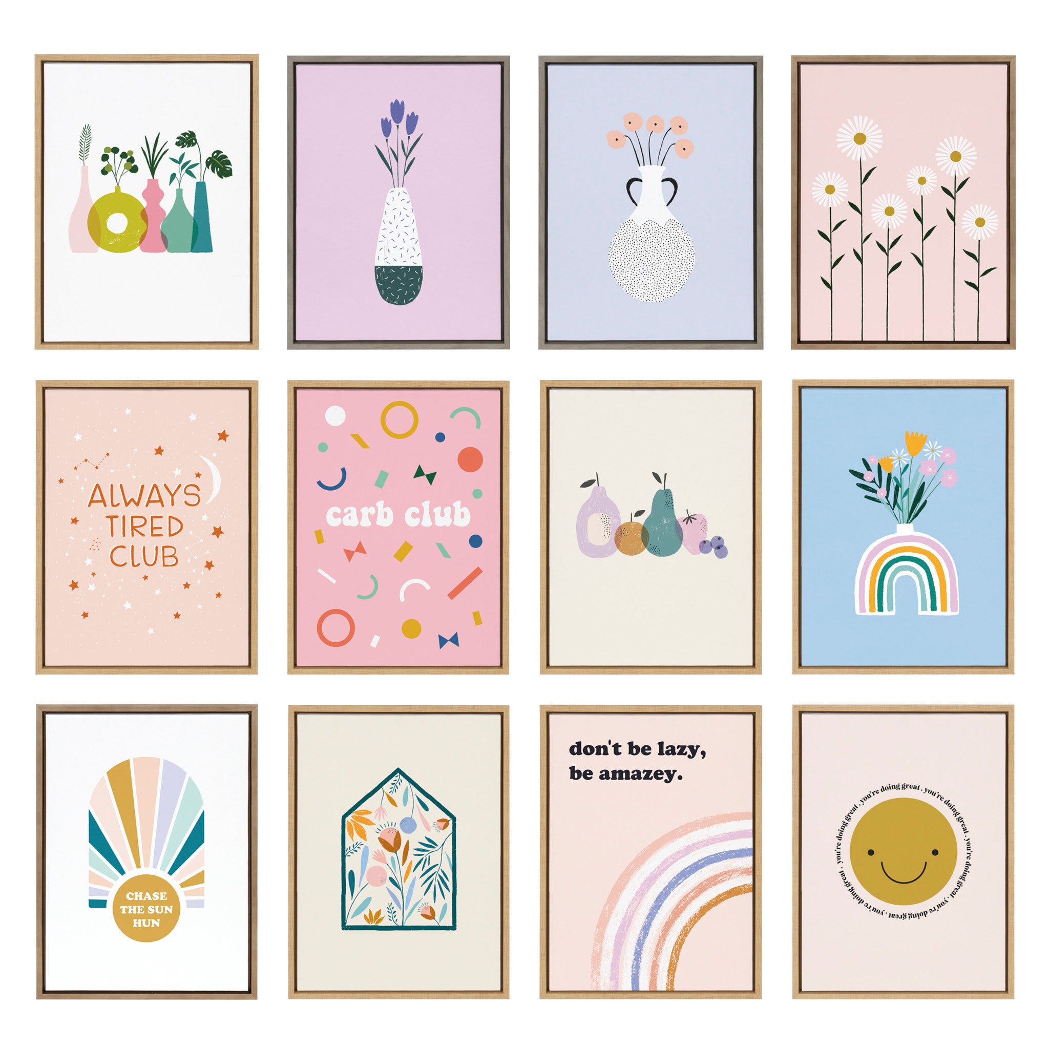 Sylvie Crafted Pumpkins Framed Canvas by Duchess Plum
