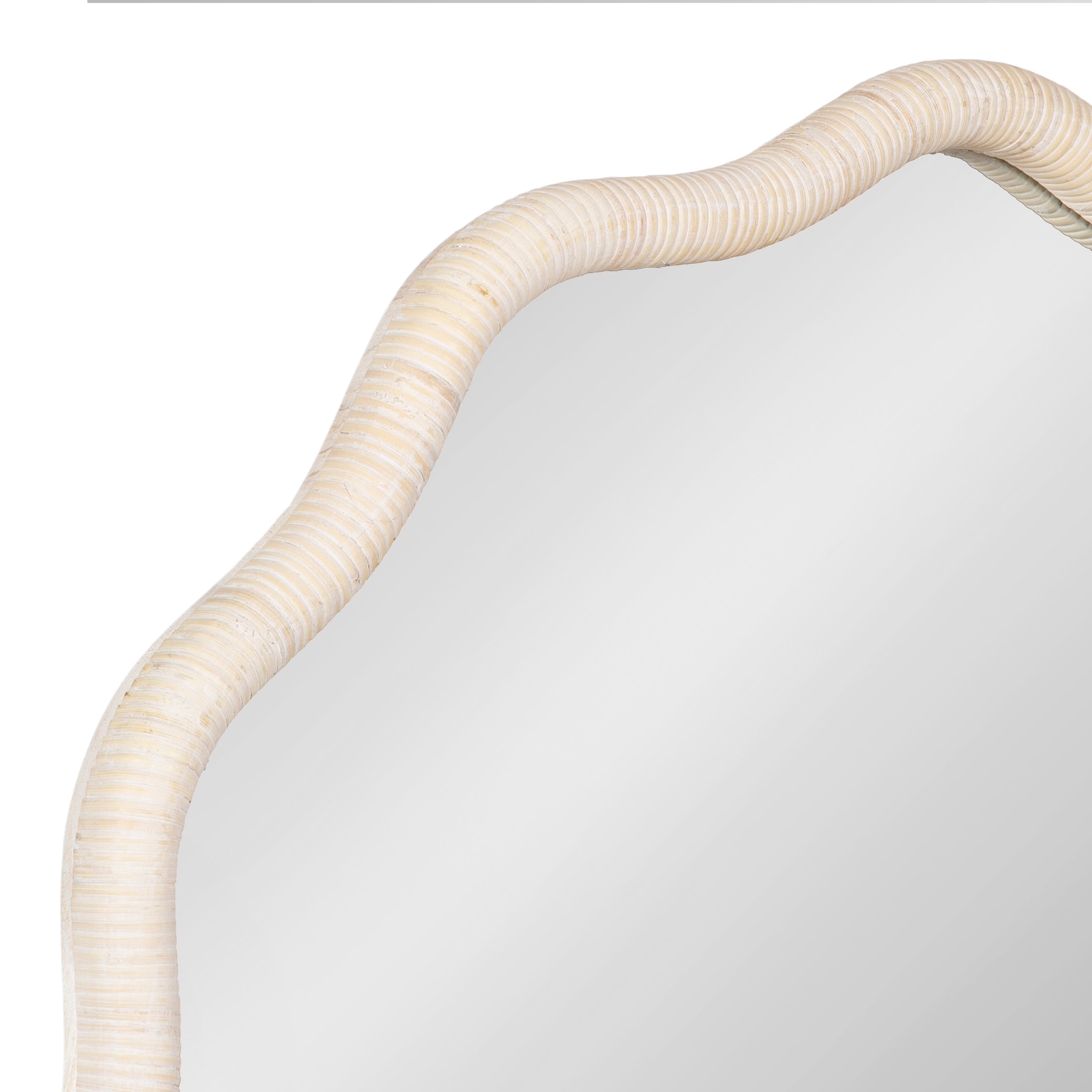 Scallop Mirror 32x32 White 3