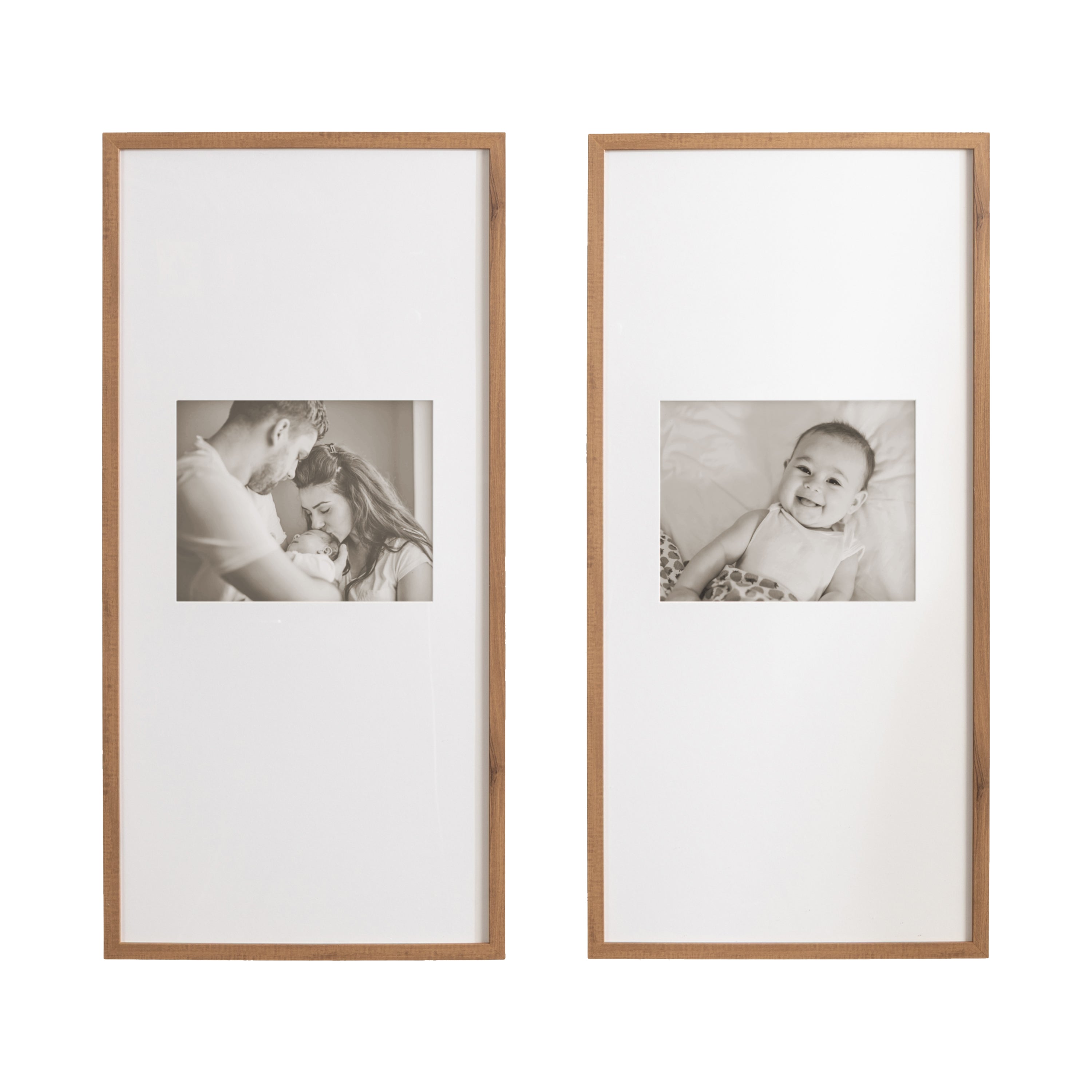 Wall Frame Brown 14x30 matted to 8x10 5