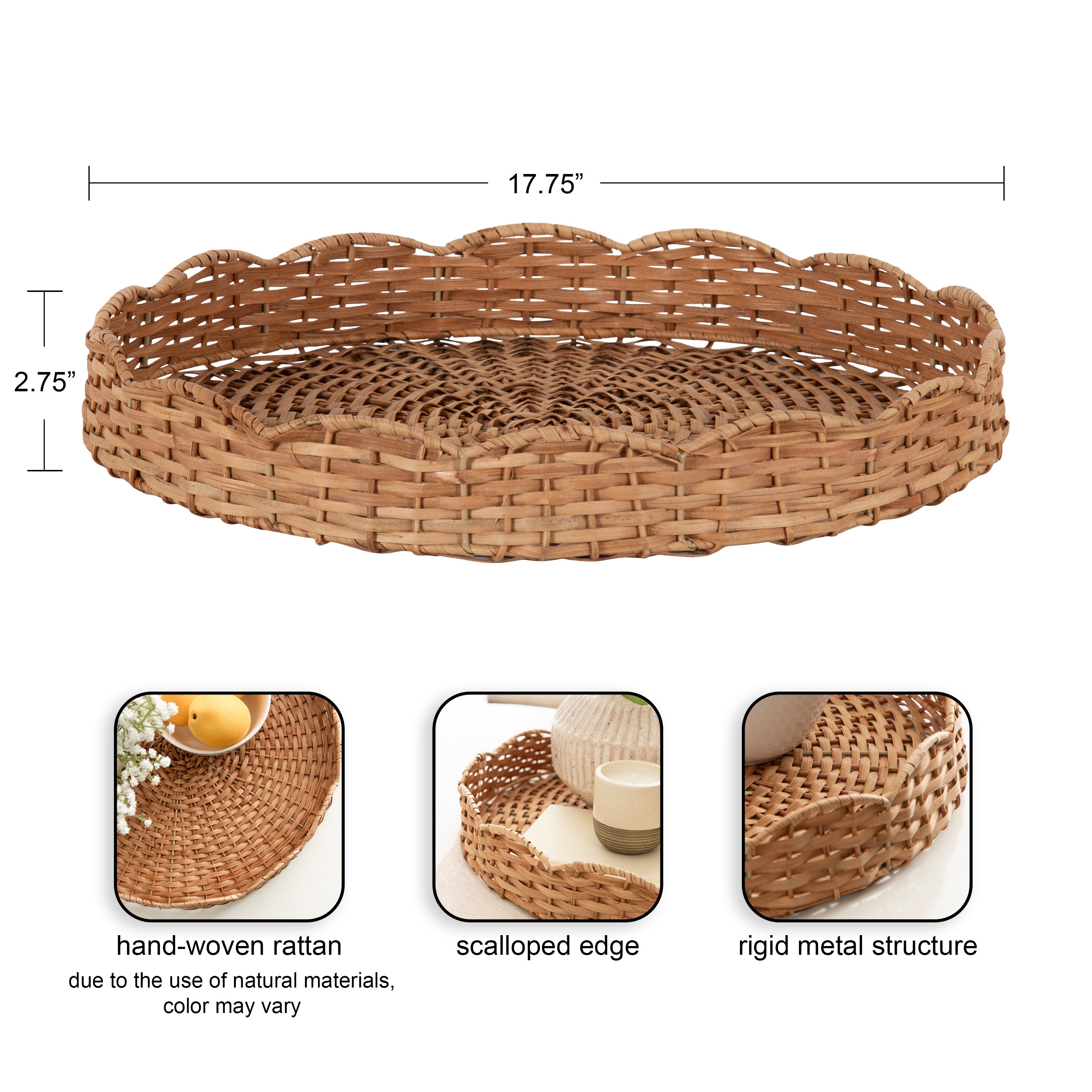 Single Tray Natural 18x18 2