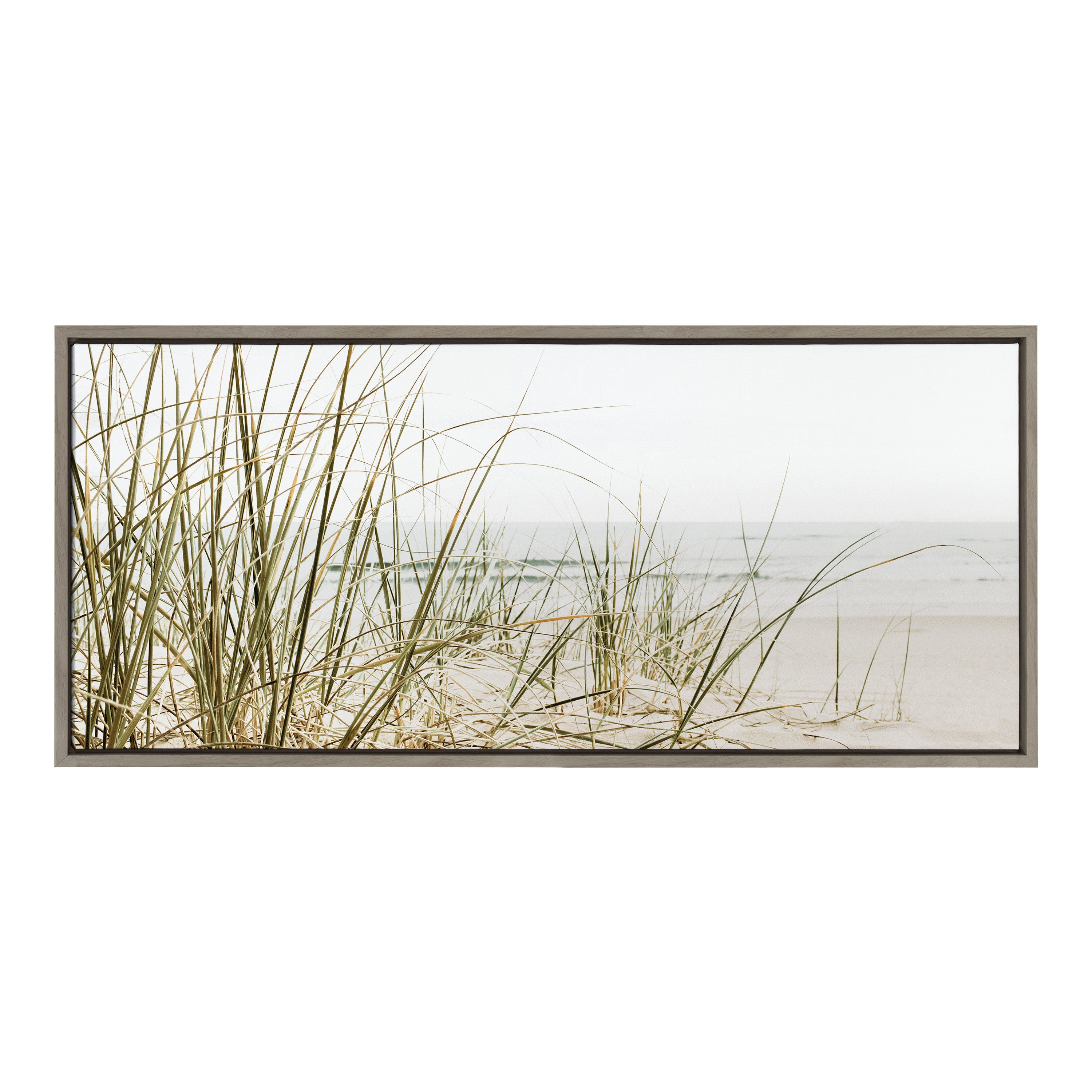 Set Di 3 Quadri Su Tela Kate And Laurel Sylvie – Stampe Tropicali Con Palme E Spiaggia, Misure 40,6x50,8 E 58,4x83,8 Cm, Cornice In Polistirolo