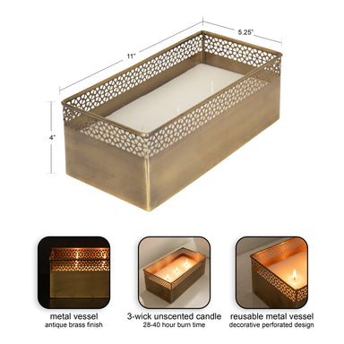 Candle Gold 11x6 2