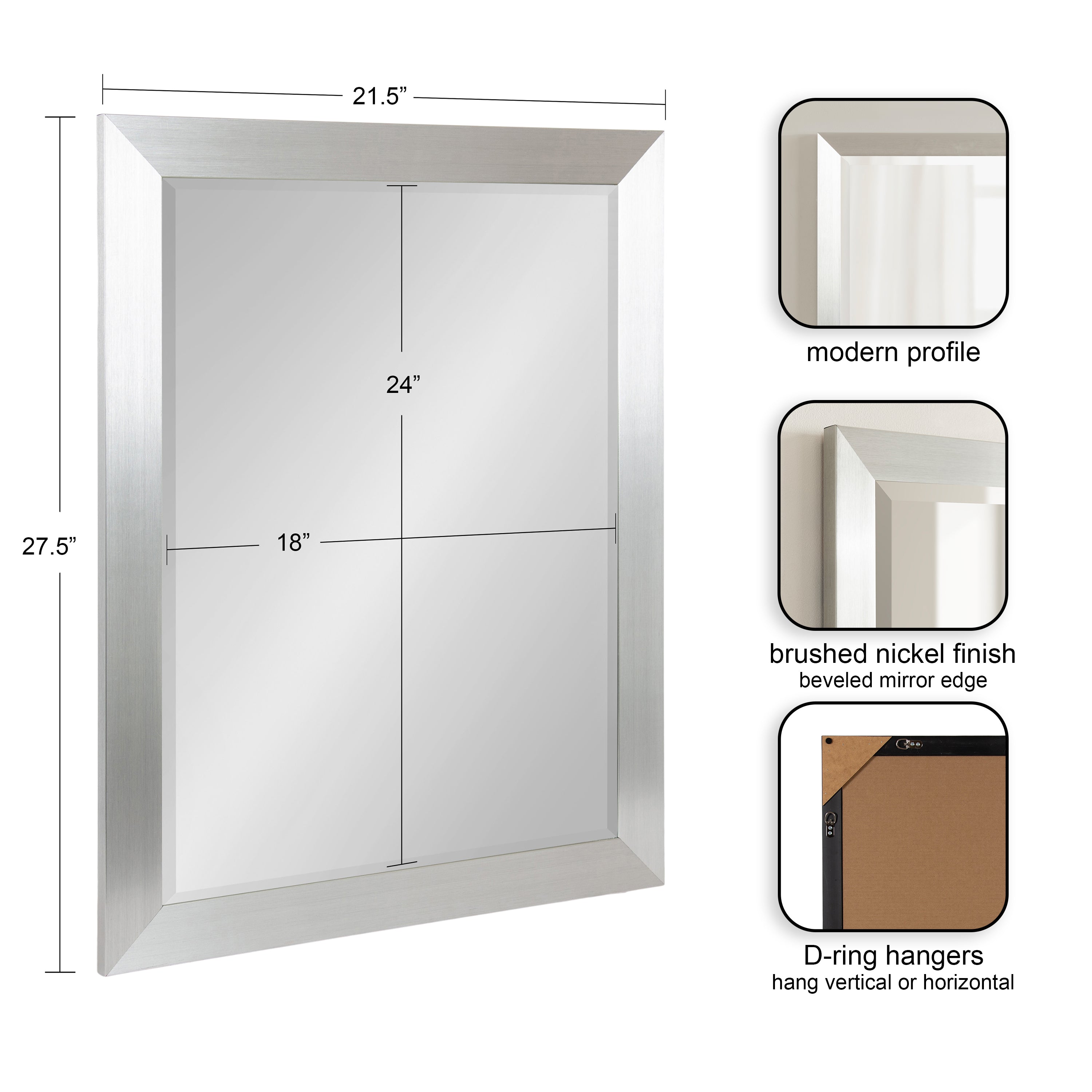 Cressna Rectangle Bathroom Wall Mirror