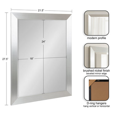 Rectangle Mirror Silver 22x28 2