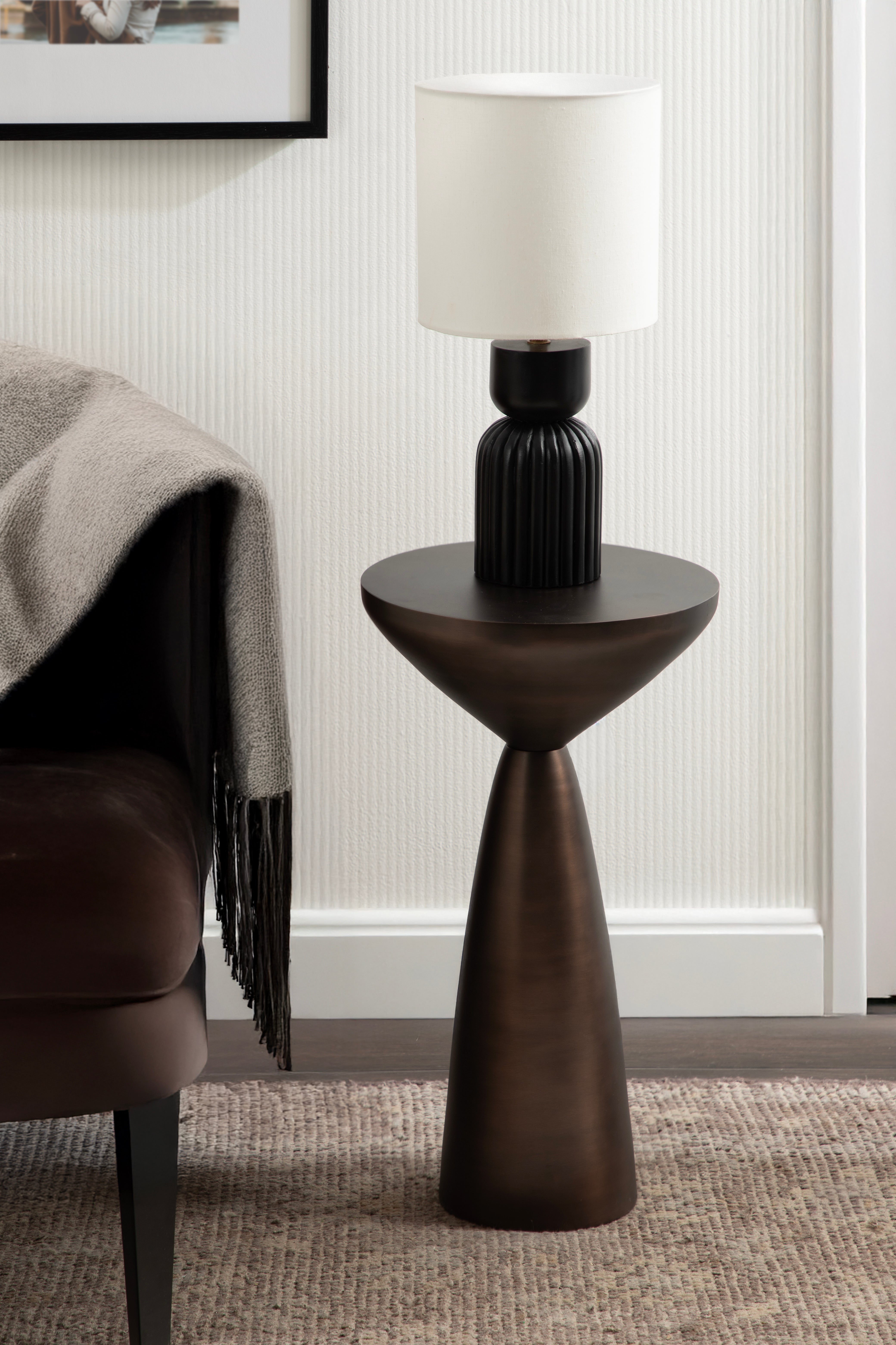 Steeves Metal Round Side Table
