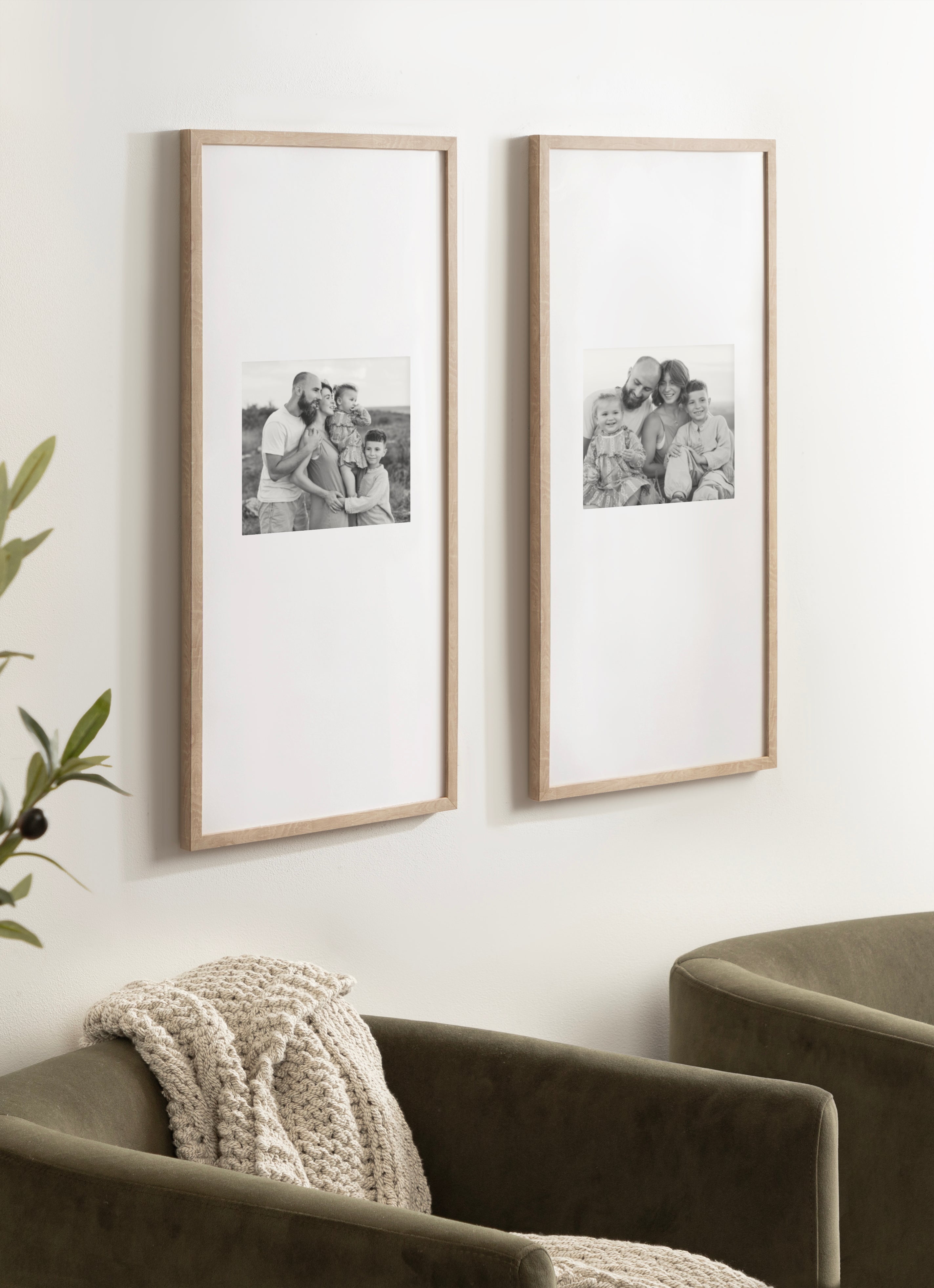 Wall Frame Natural 14x30 matted to 8x10 6