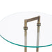 Side Table Gold White 16x16x24 3