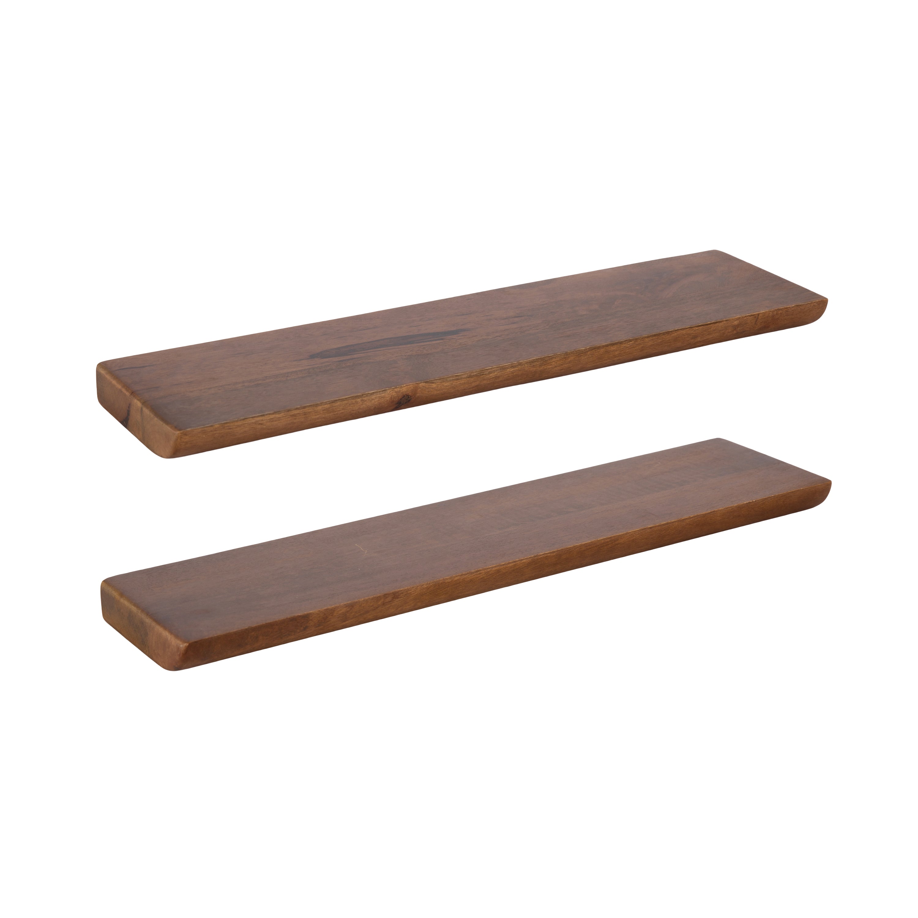 Floating Shelf Walnut Brown 2 Piece 24 Inch 1