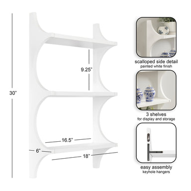 Accent Shelf 18x6x30 White 2