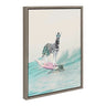 Sylvie Zebra Surfer Framed Canvas by July Art Prints