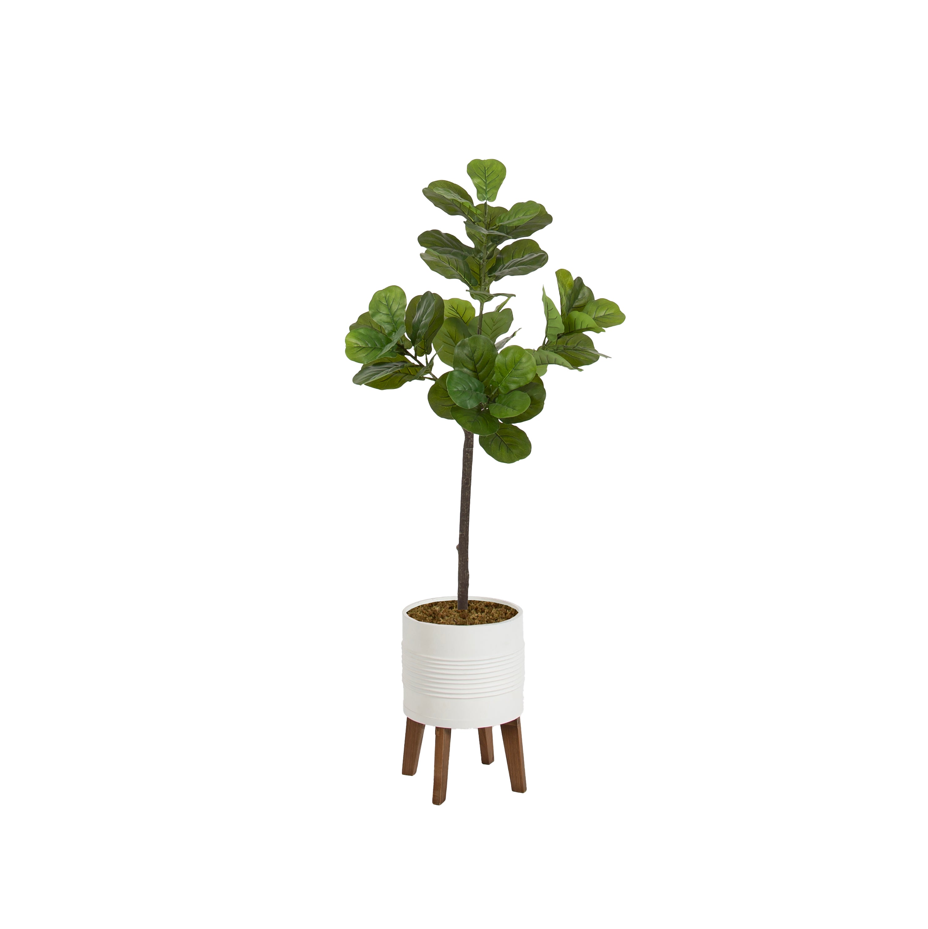 Faux Tree White Rustic Brown 4.5' 1