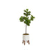 Faux Tree White Rustic Brown 4.5' 1