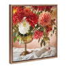 Sylvie Beaded Floral Study Rust Framed Canvas by Emiko and Mark Franzen of F2Images
