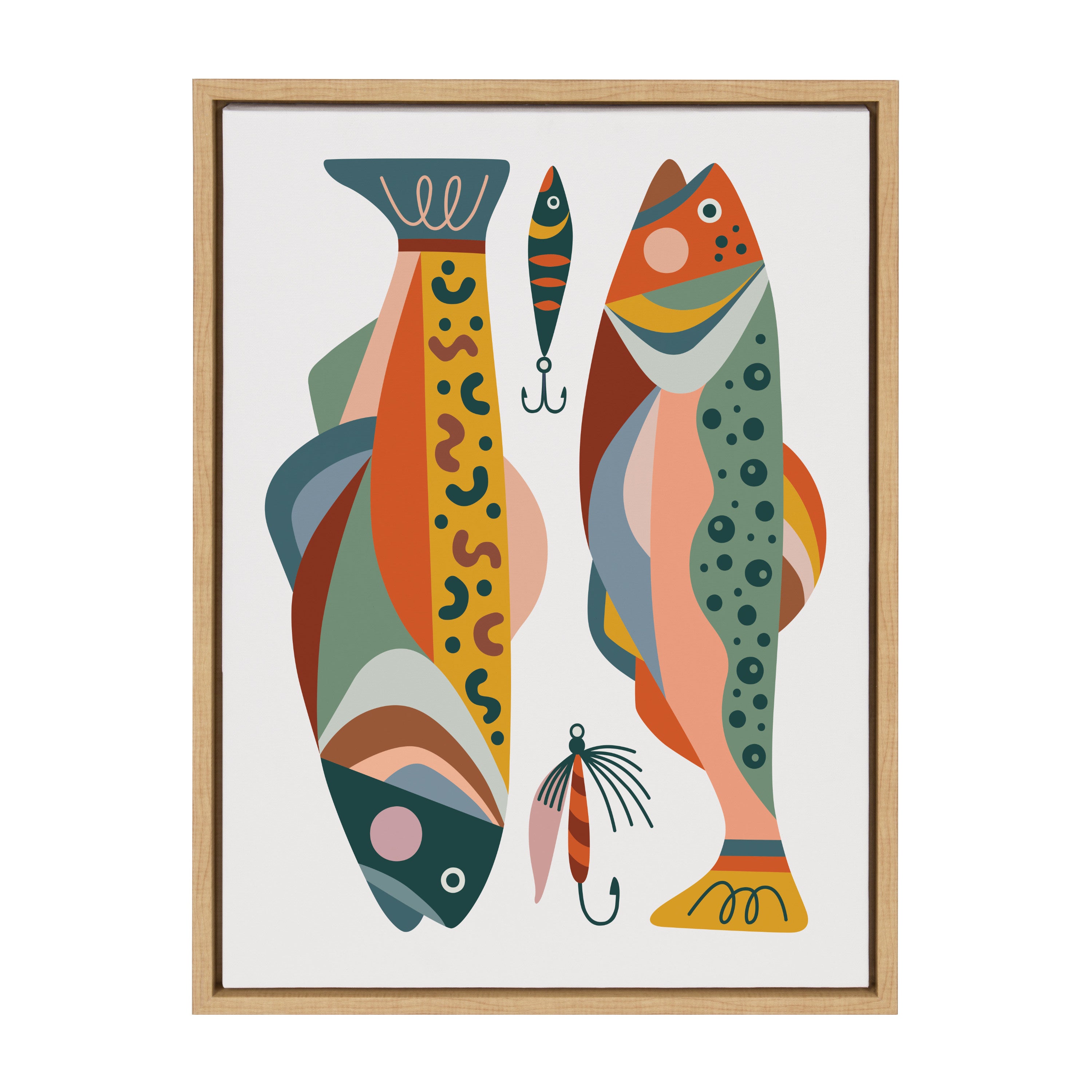 Sylvie Gone Fishing Framed Canvas by Rachel Lee of My Dream Wall