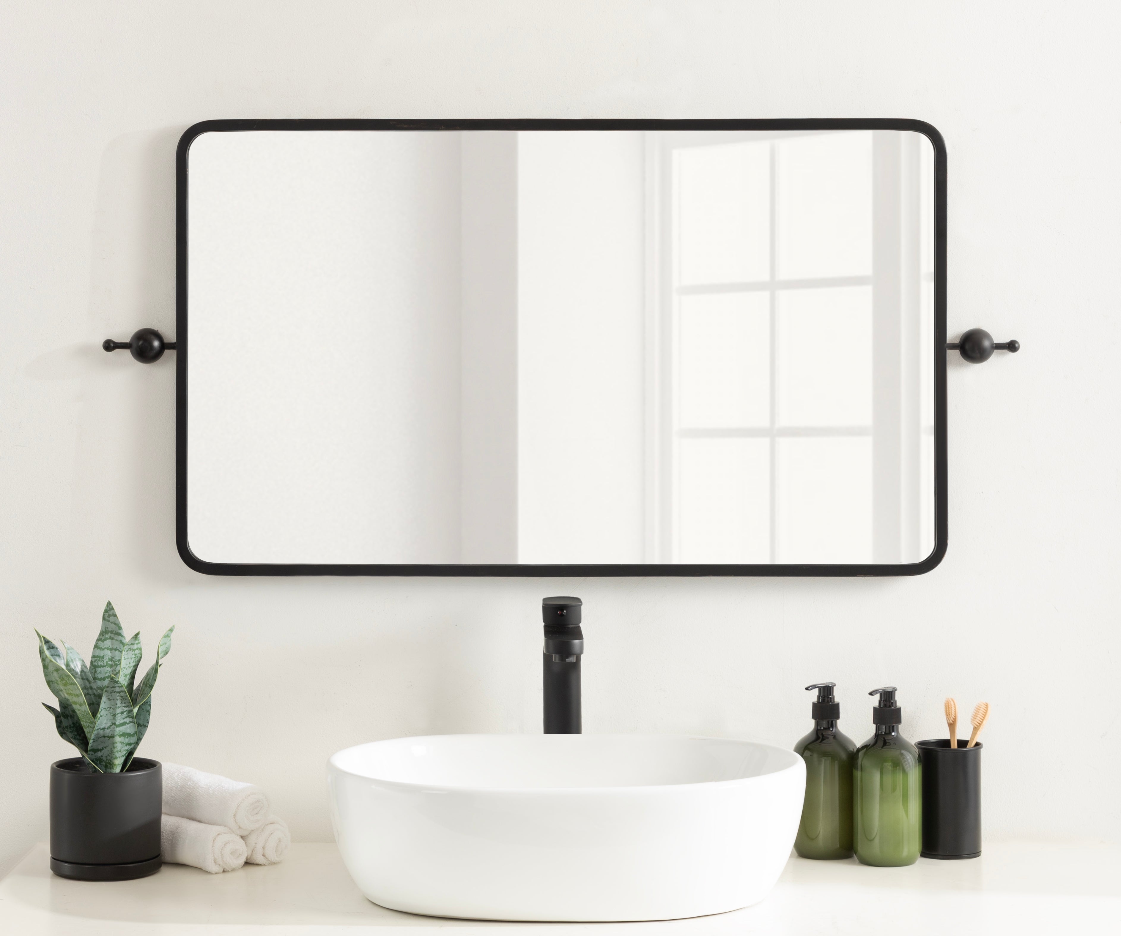 Rectangle Mirror 20x41 Black 7