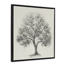 Sylvie Traditional Tree Linen Textured Framed Canvas by The Creative Bunch Studio