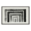 Sylvie MCM Abstract Rainbow Black Framed Canvas by The Creative Bunch Studio