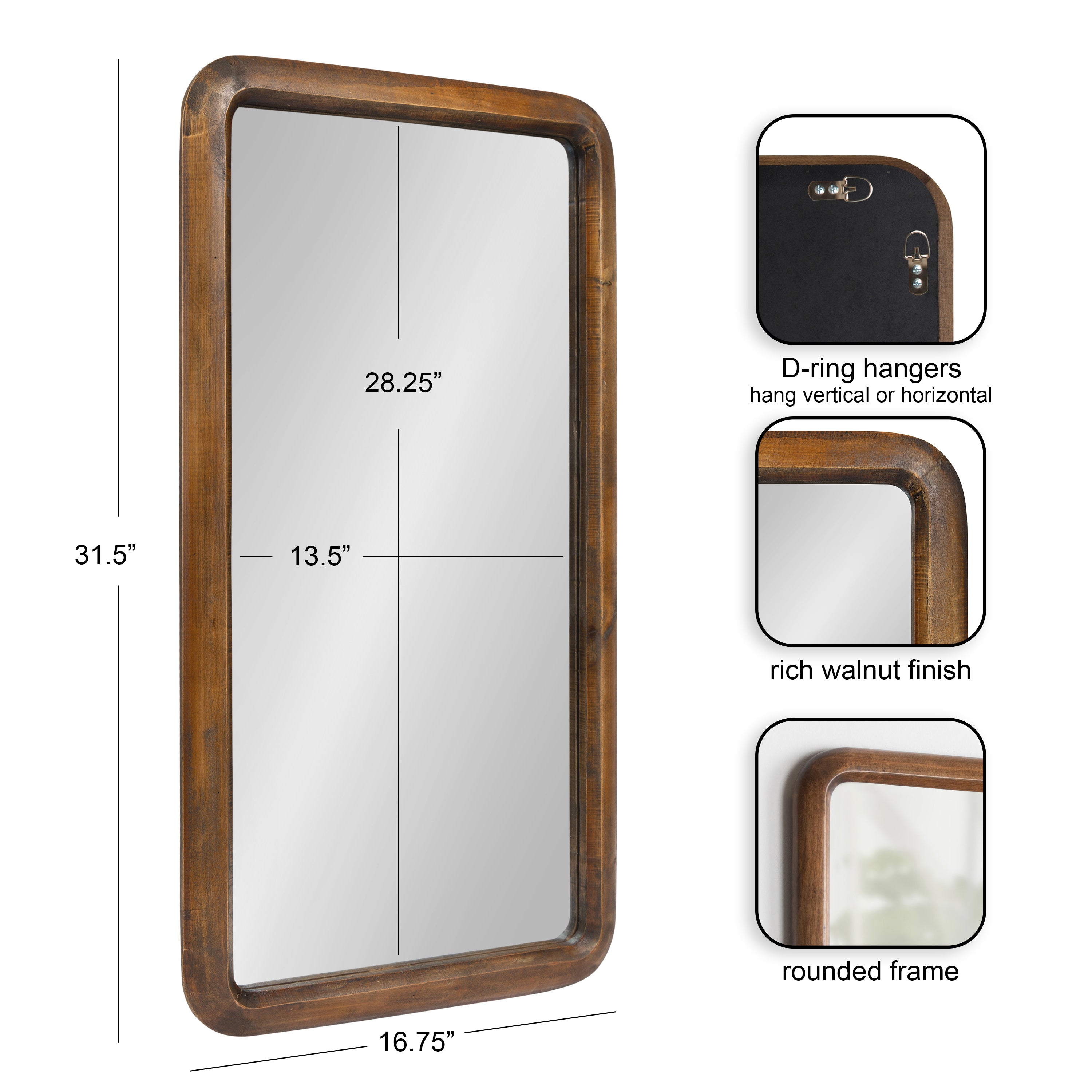 Pao Framed Wood Wall Mirror