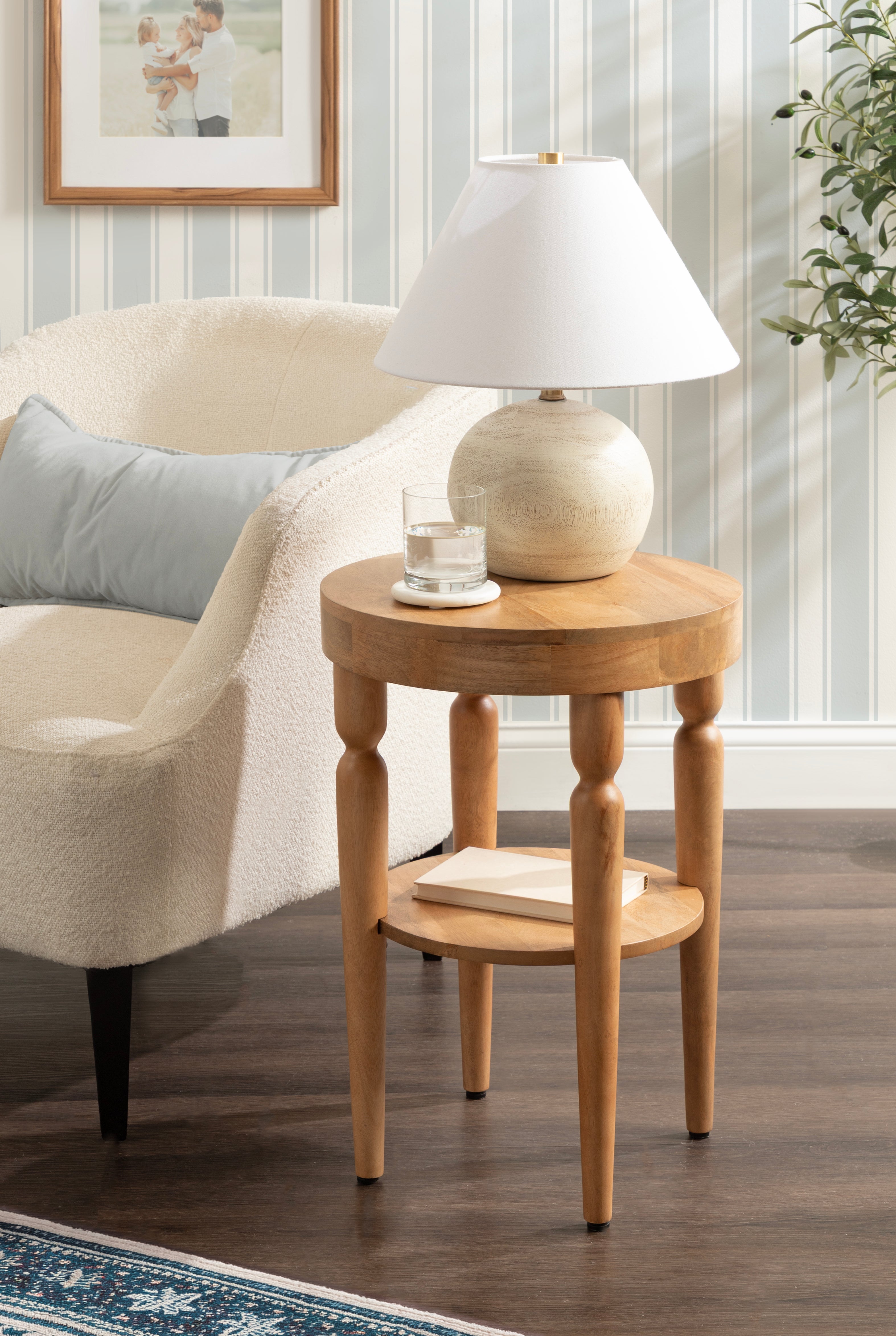 Side Table Natural Biscuit 16x16x24 6