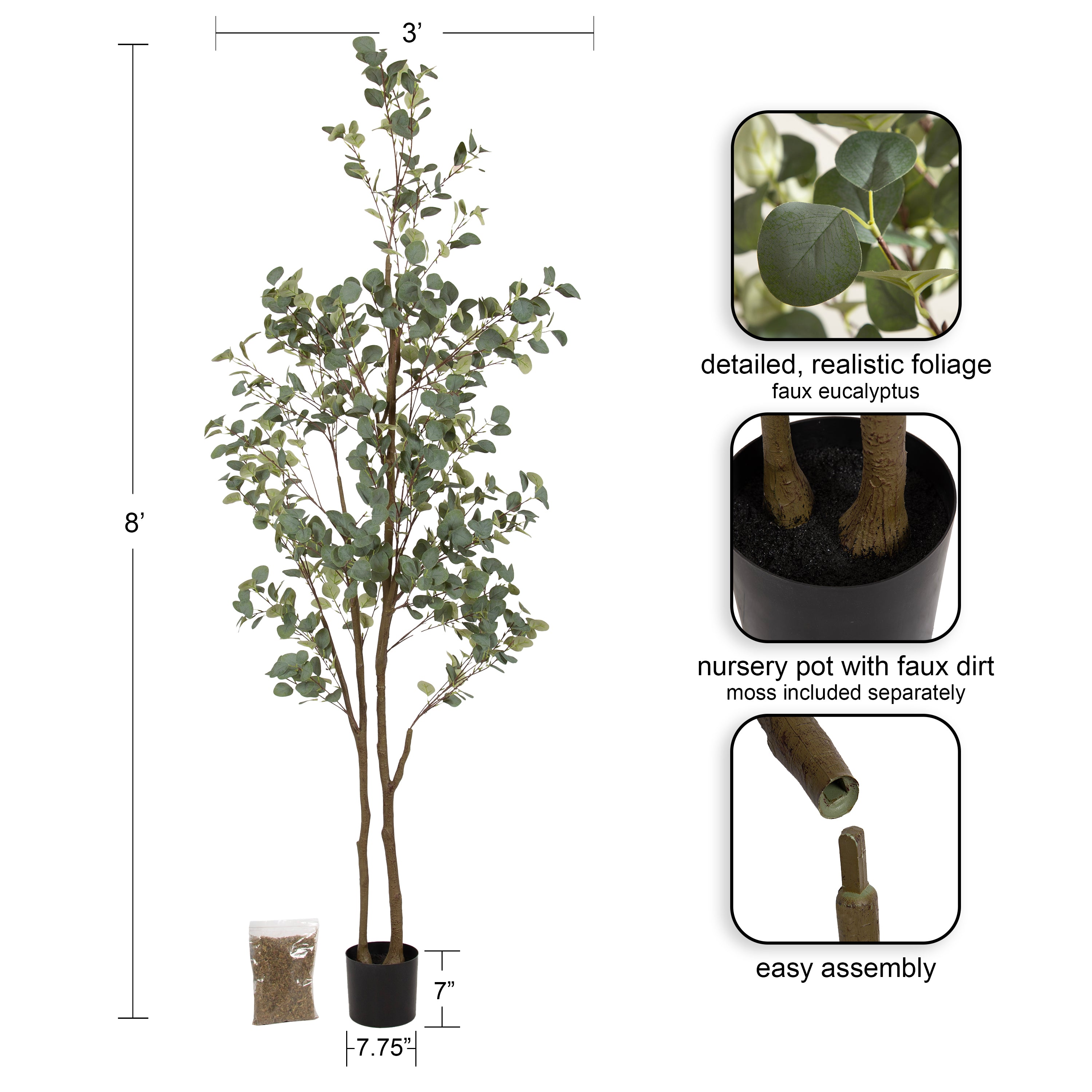Faux Tree Green 8' 2