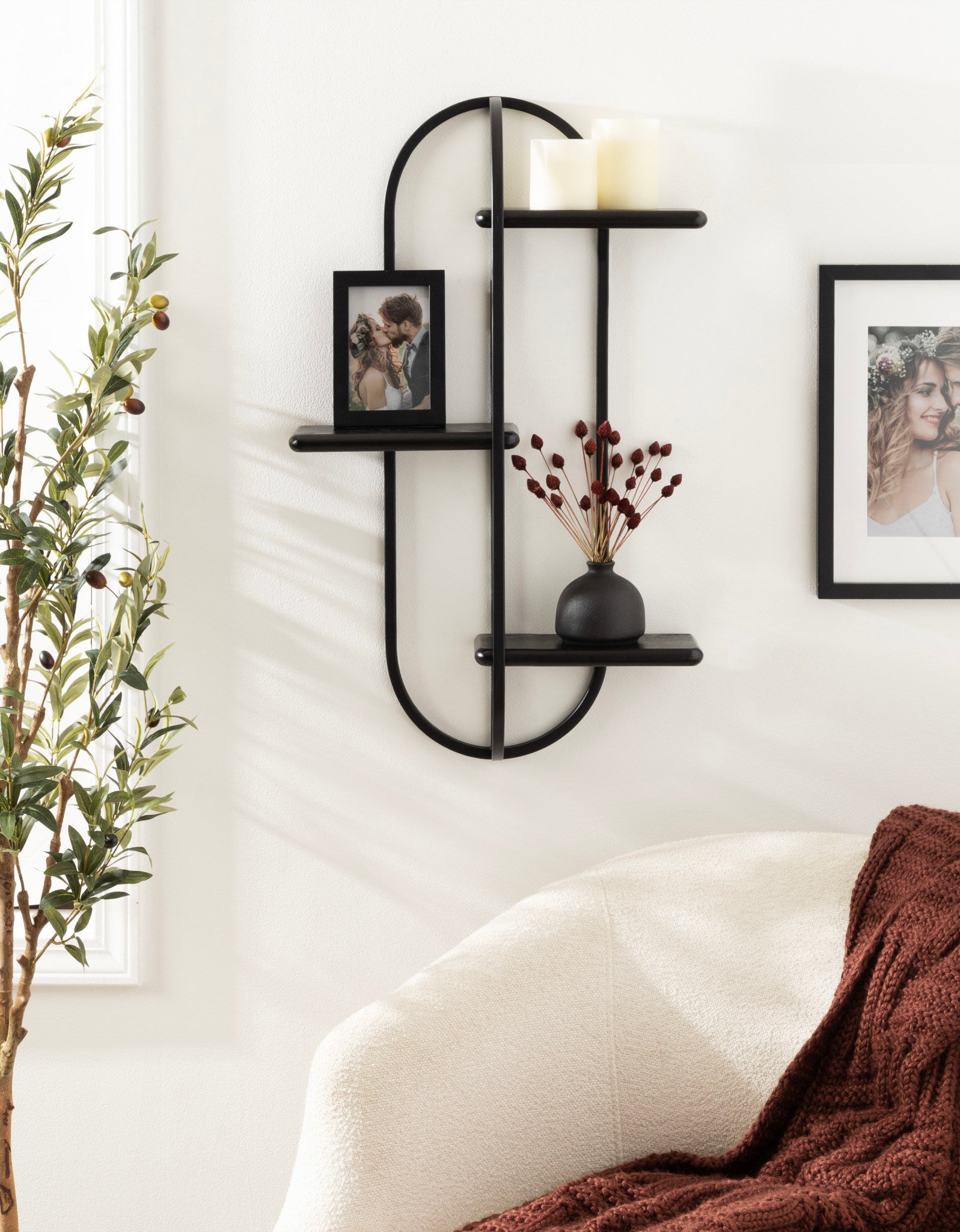 Ramos Wood/Metal Accent Shelf